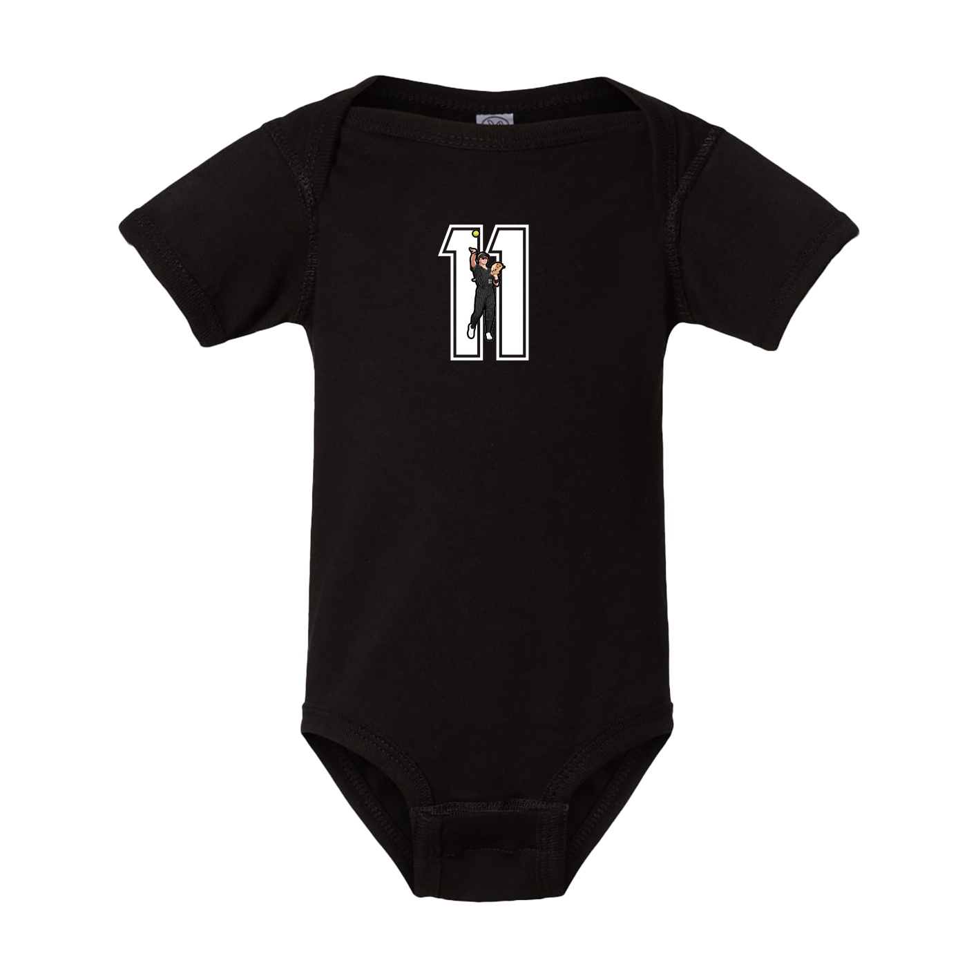 Baby Onesie — Number in Black