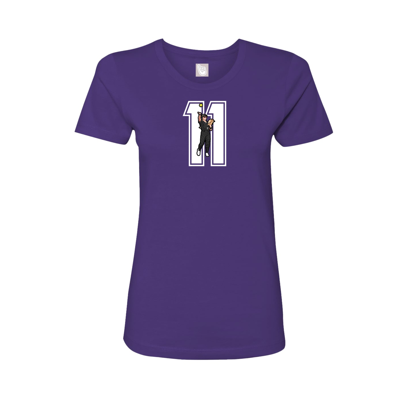 Womens Tee — Number in Purple