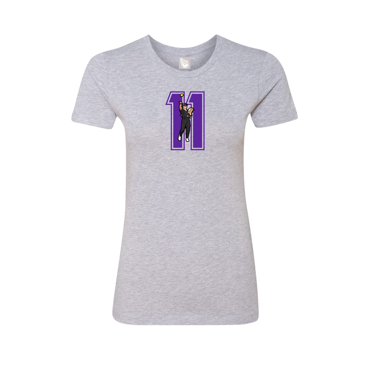 Womens Tee — Number in Grey