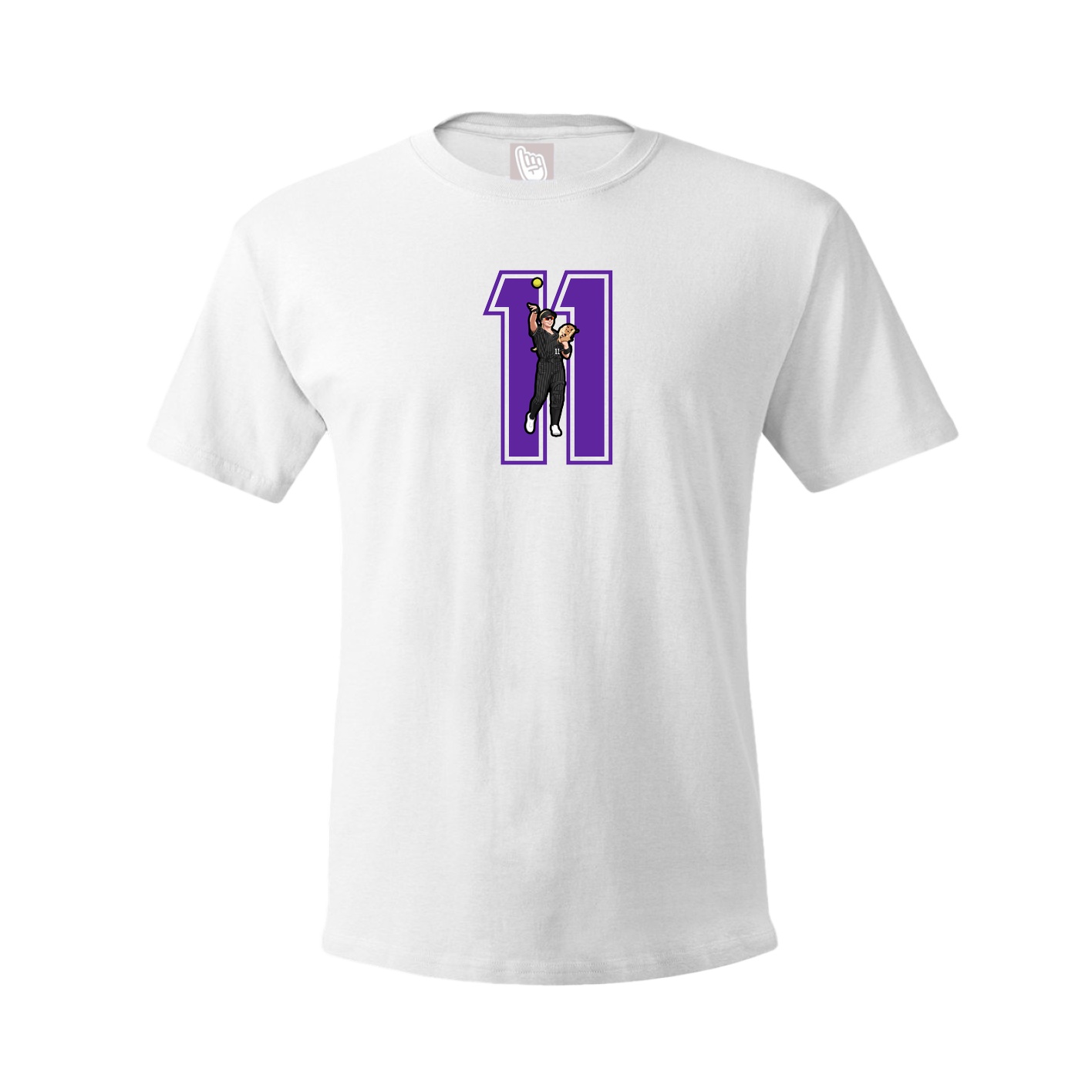 Youth Tee — Number in White