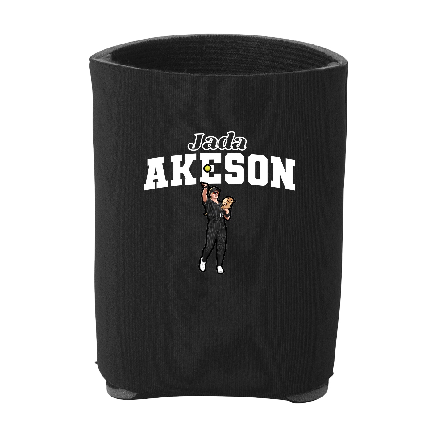 Can Holder — Name Arch in Black