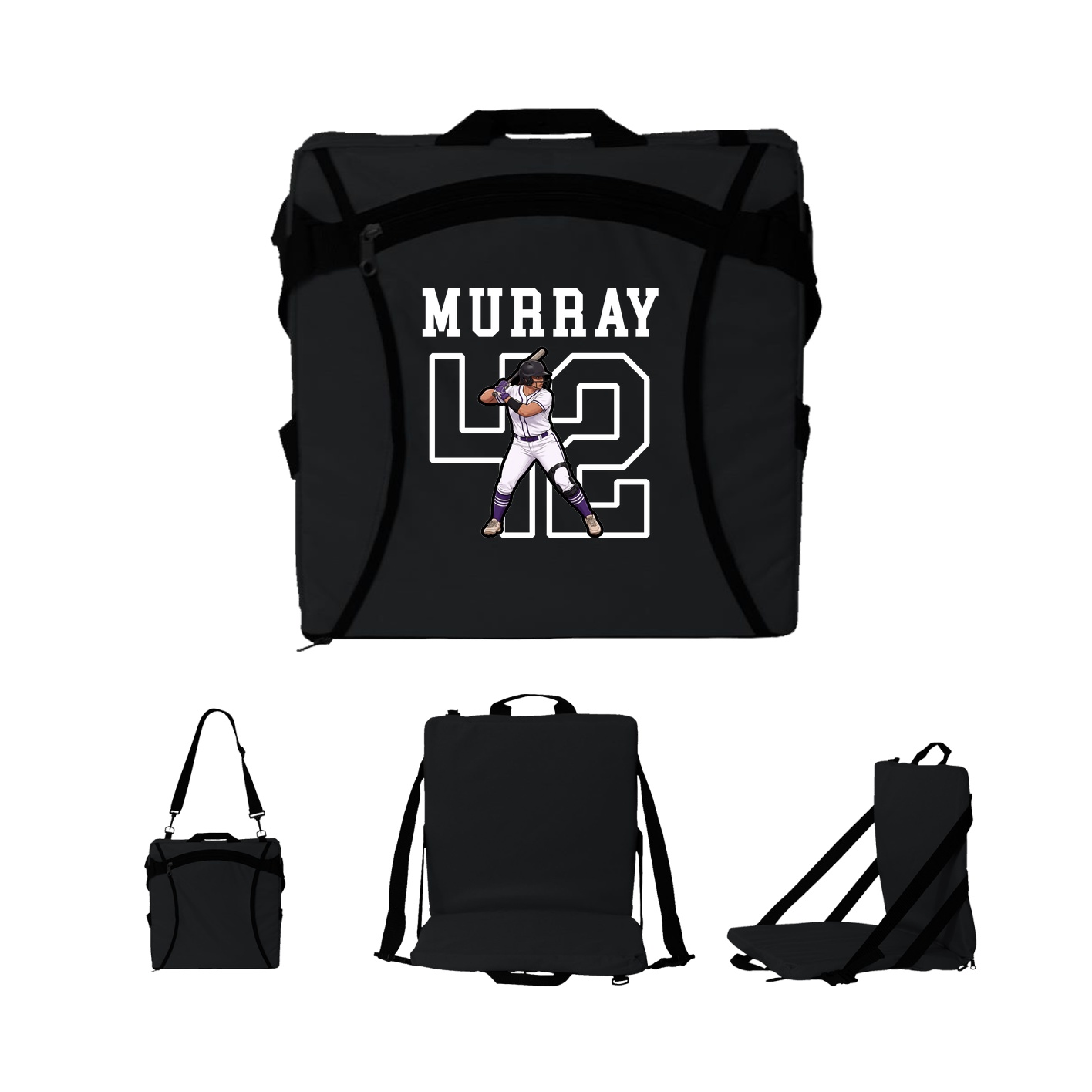 Folding Stadium Seat — Shirsey in Black