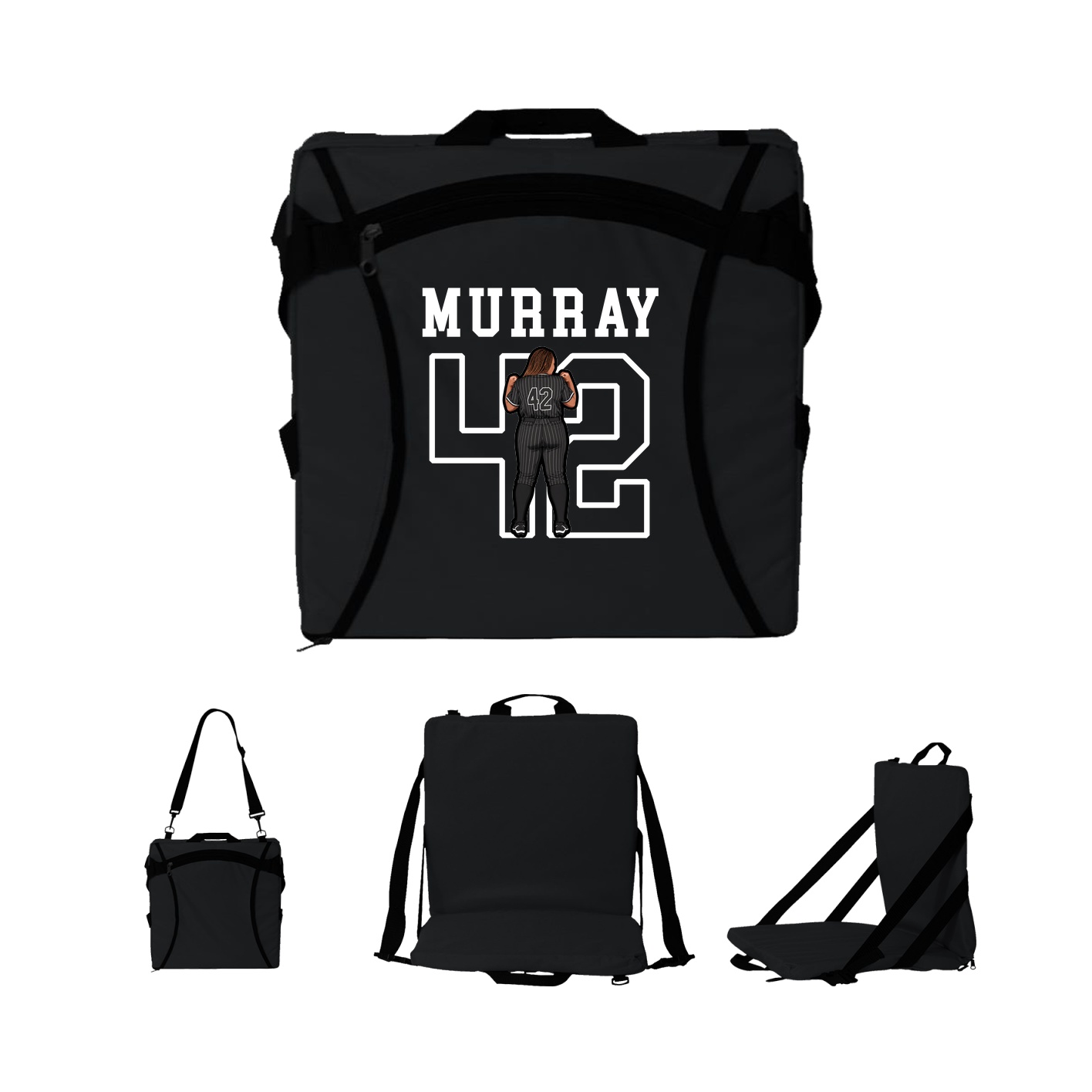 Folding Stadium Seat — Shirsey in Black