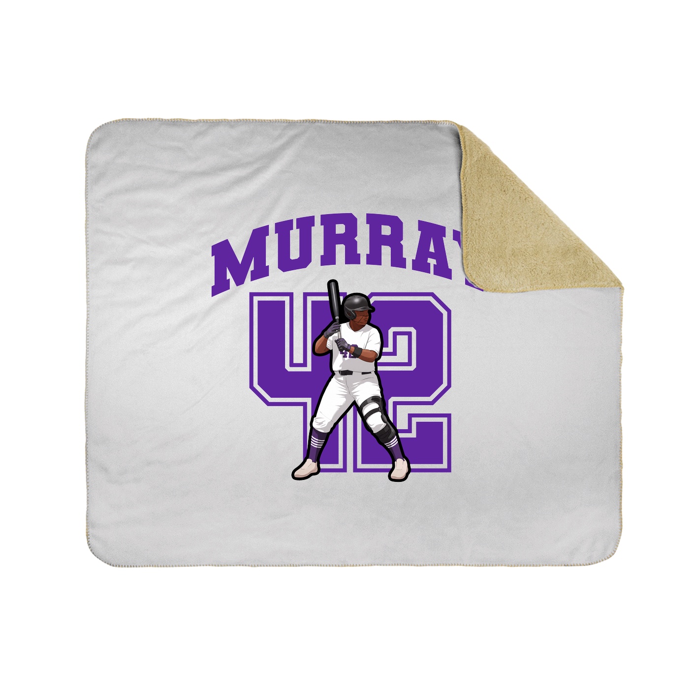 Throw Blanket — Number in White