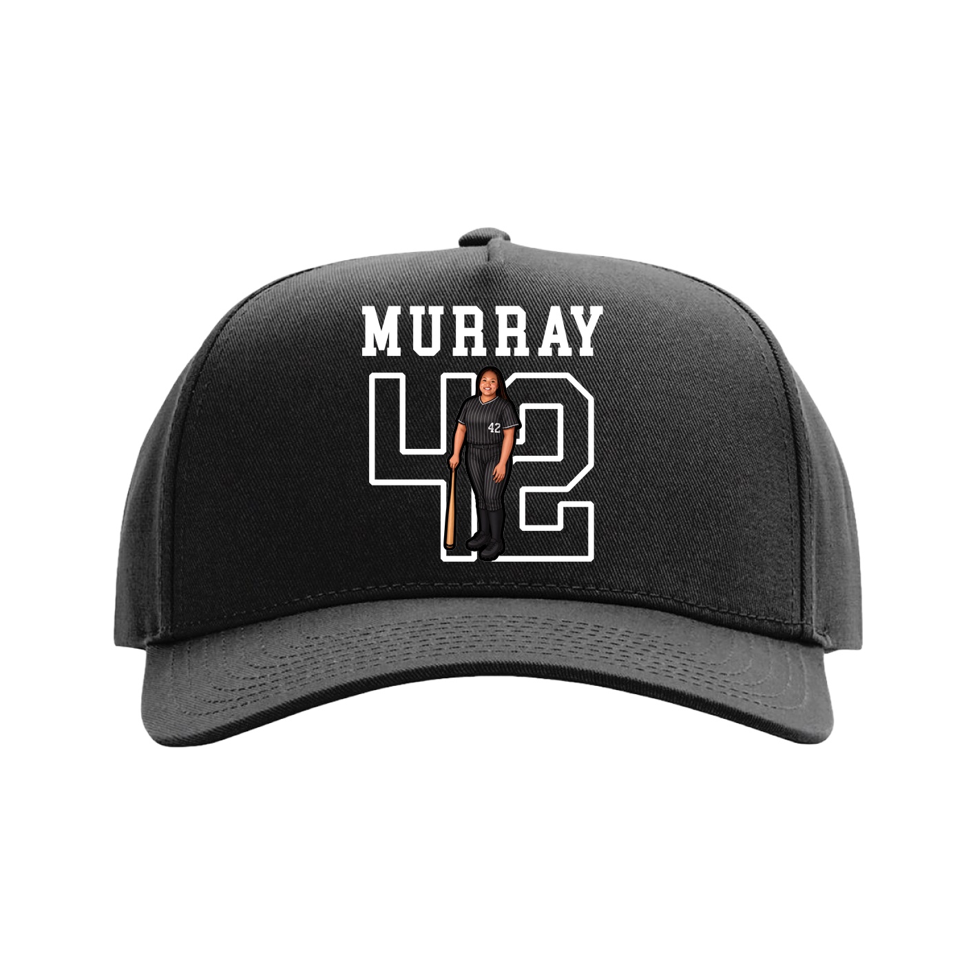 Full Fabric Five-Panel Champ Cap — Shirsey in Black