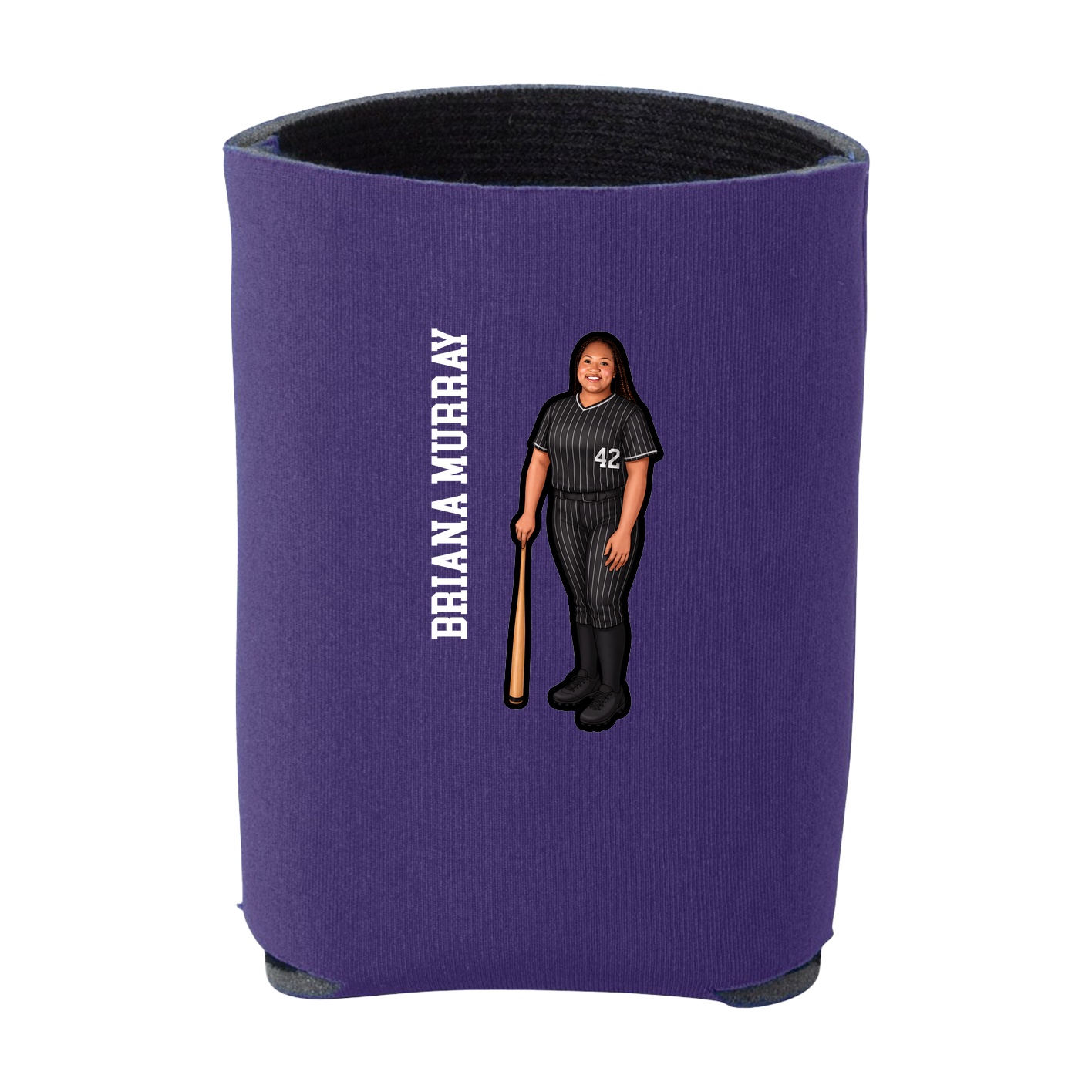 Can Holder — Name Vertical in Purple