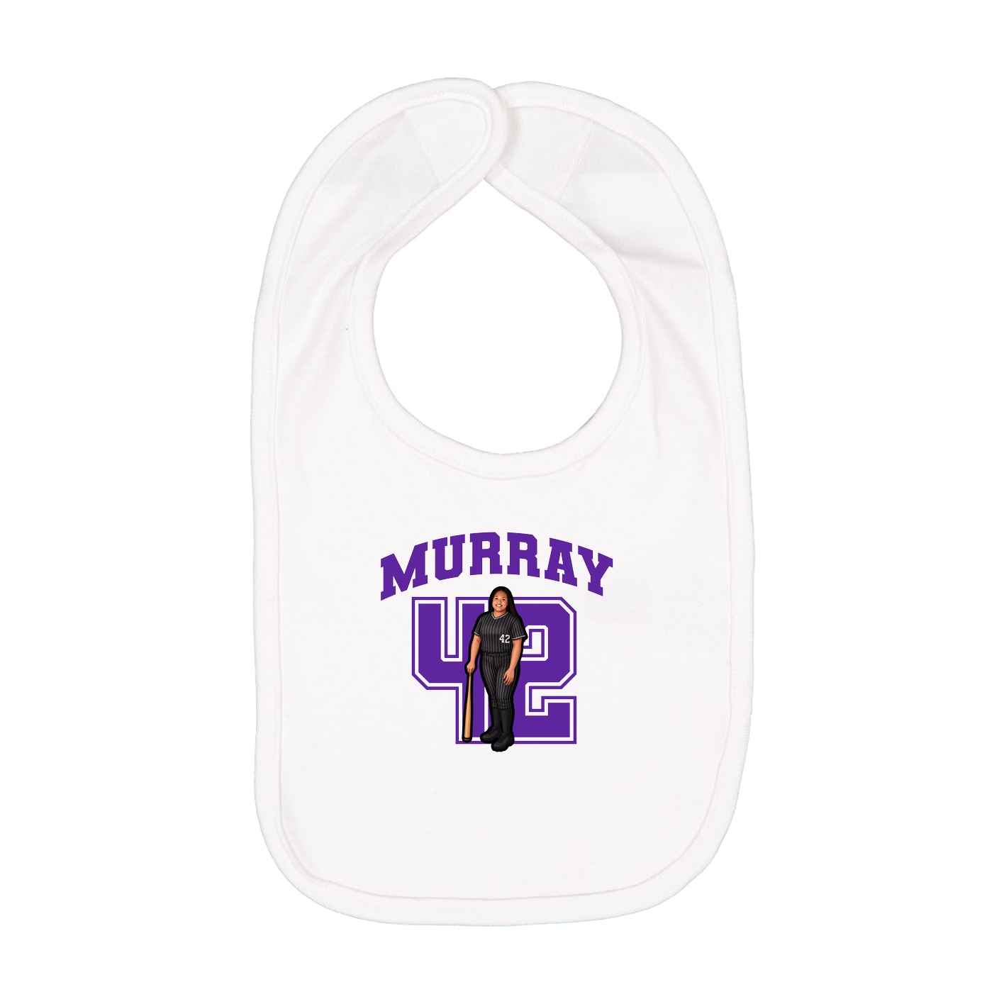 Infant Bib — Number in White