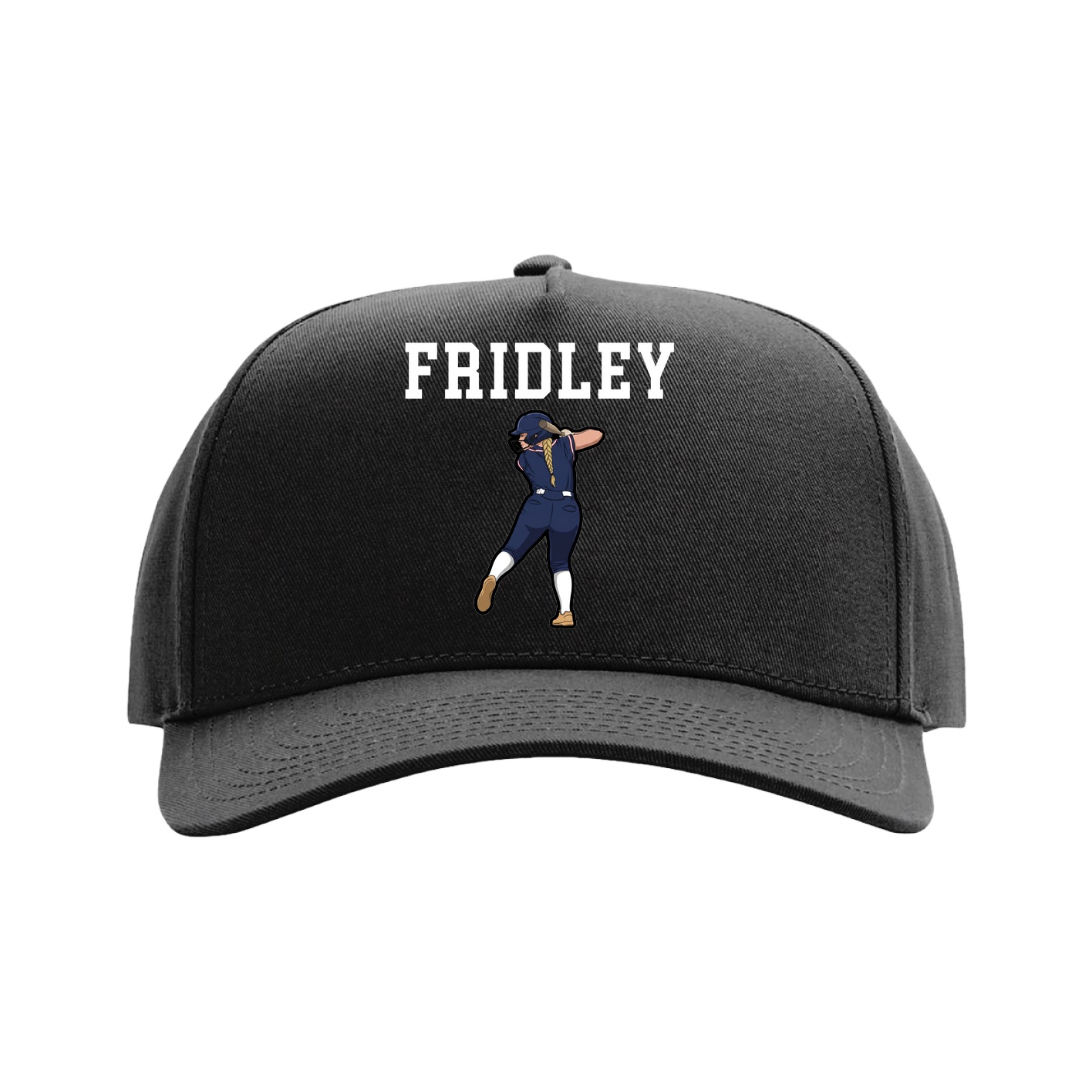 Full Fabric Five-Panel Champ Cap — Shirsey in Black