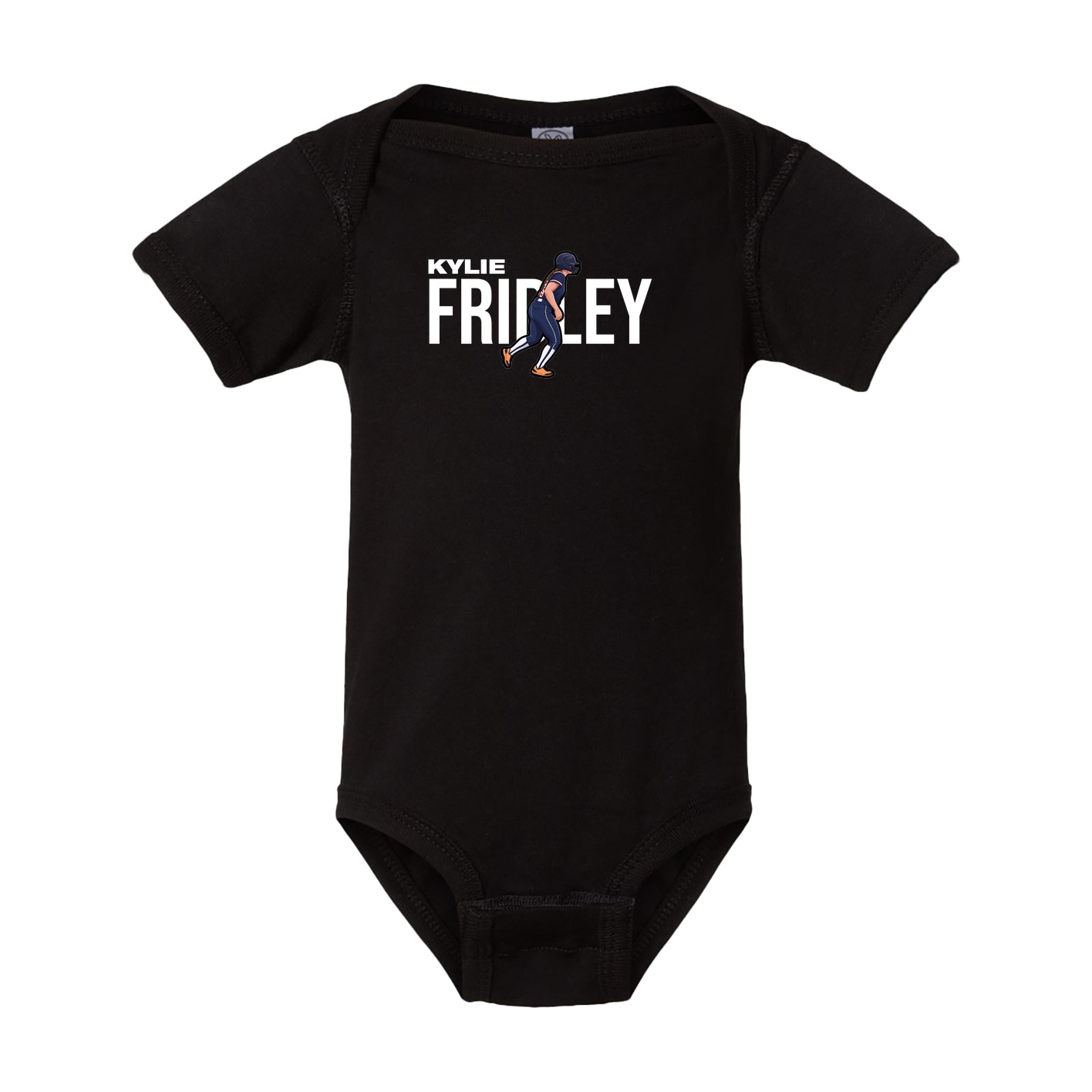 Baby Onesie — Player Name in Black