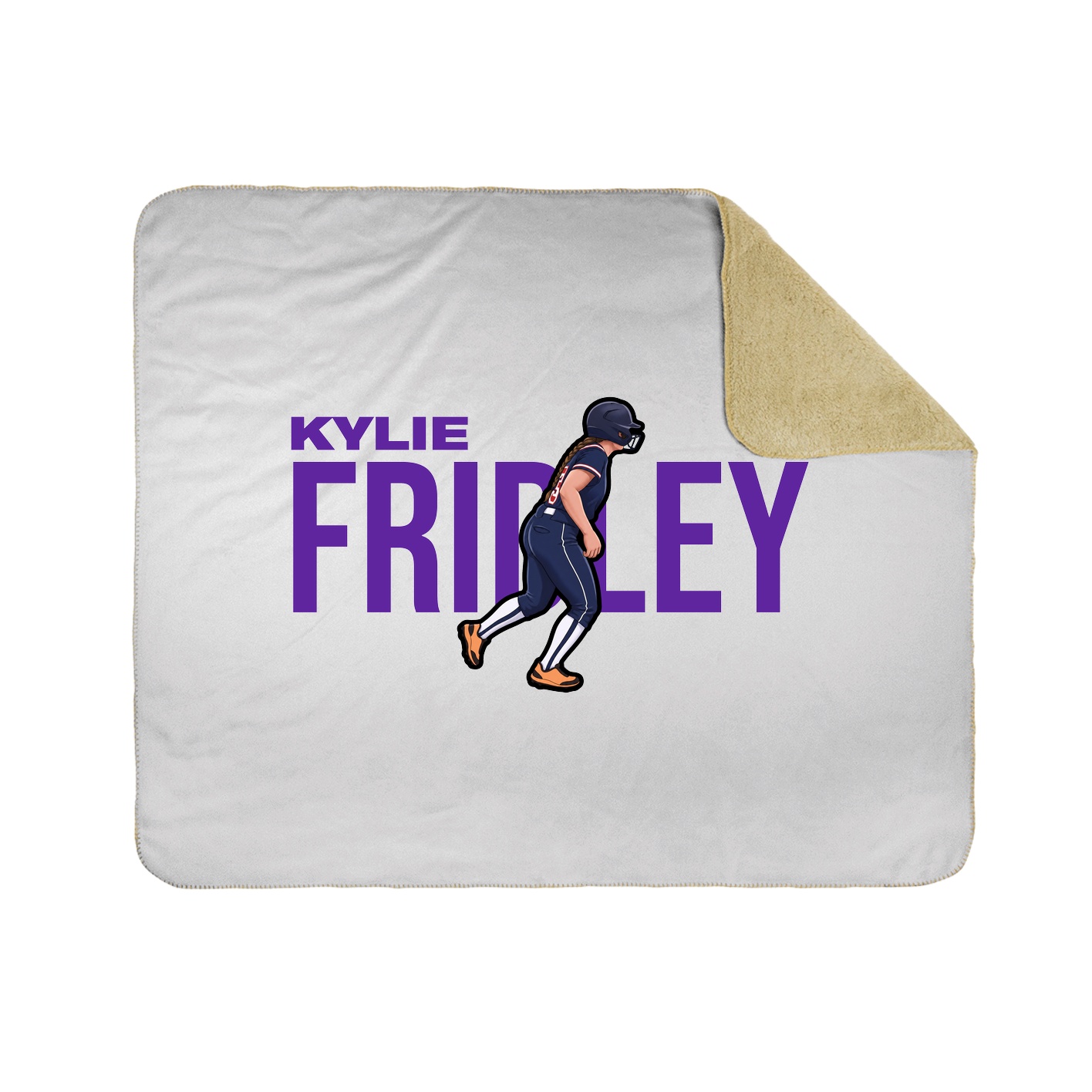 Throw Blanket — Player Name in White