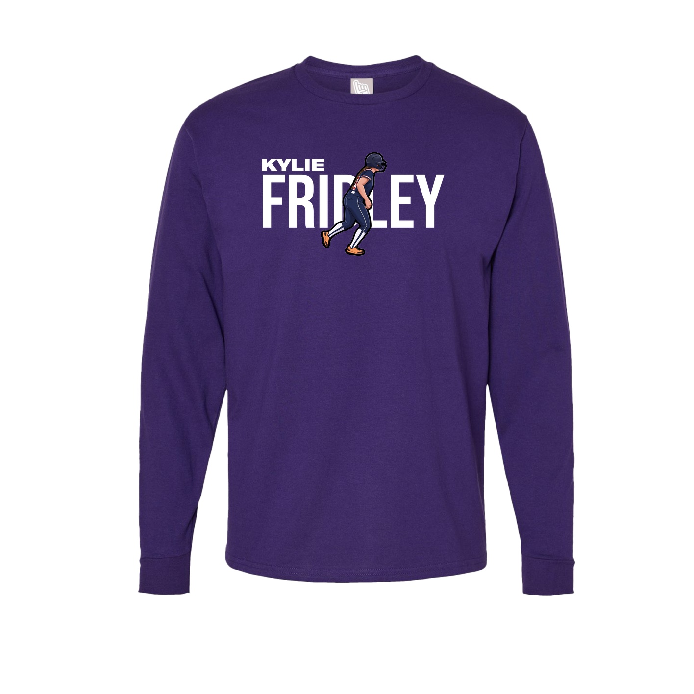 Long Sleeve Tee — Player Name in Purple
