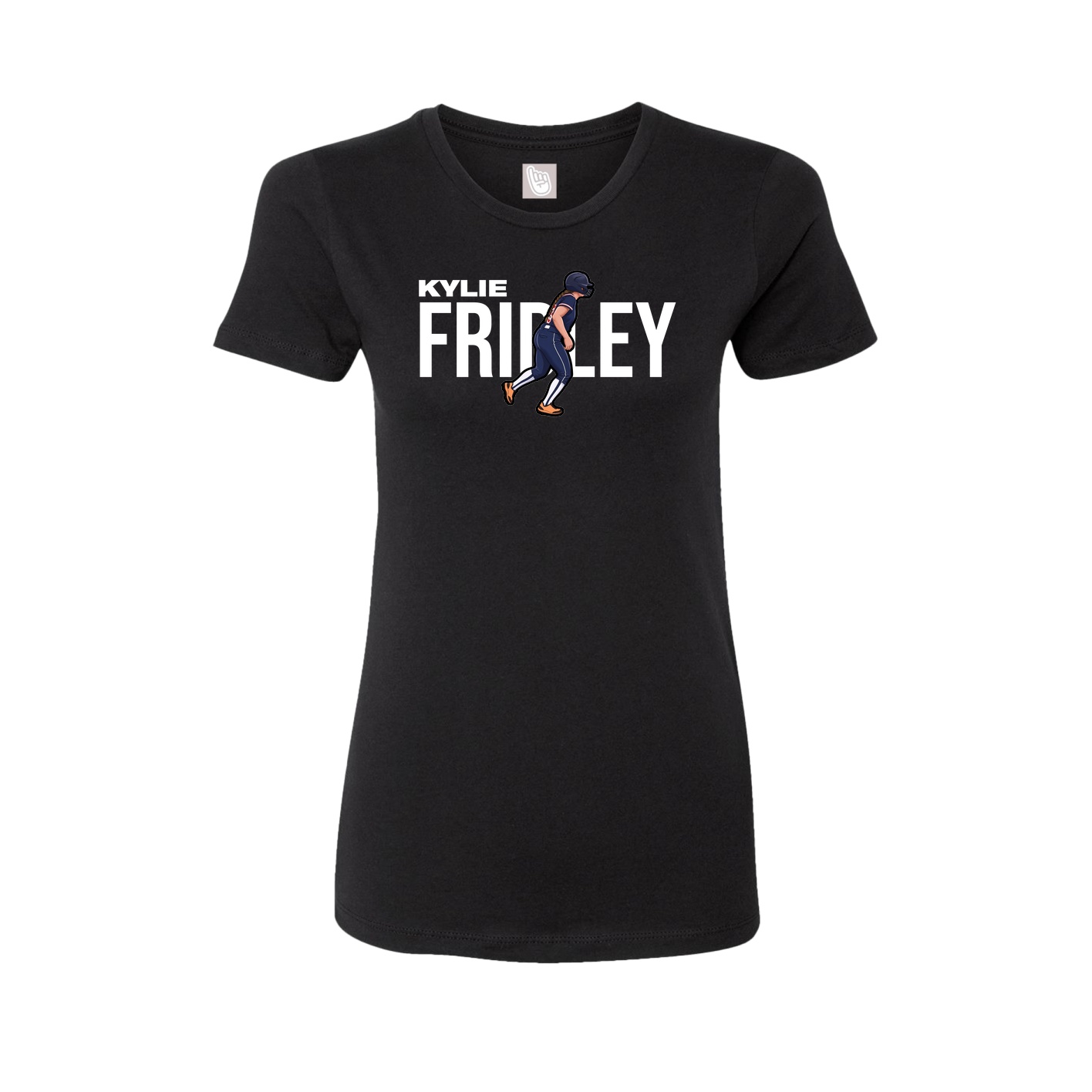 Fitted Women's Tee — Player Name in Black