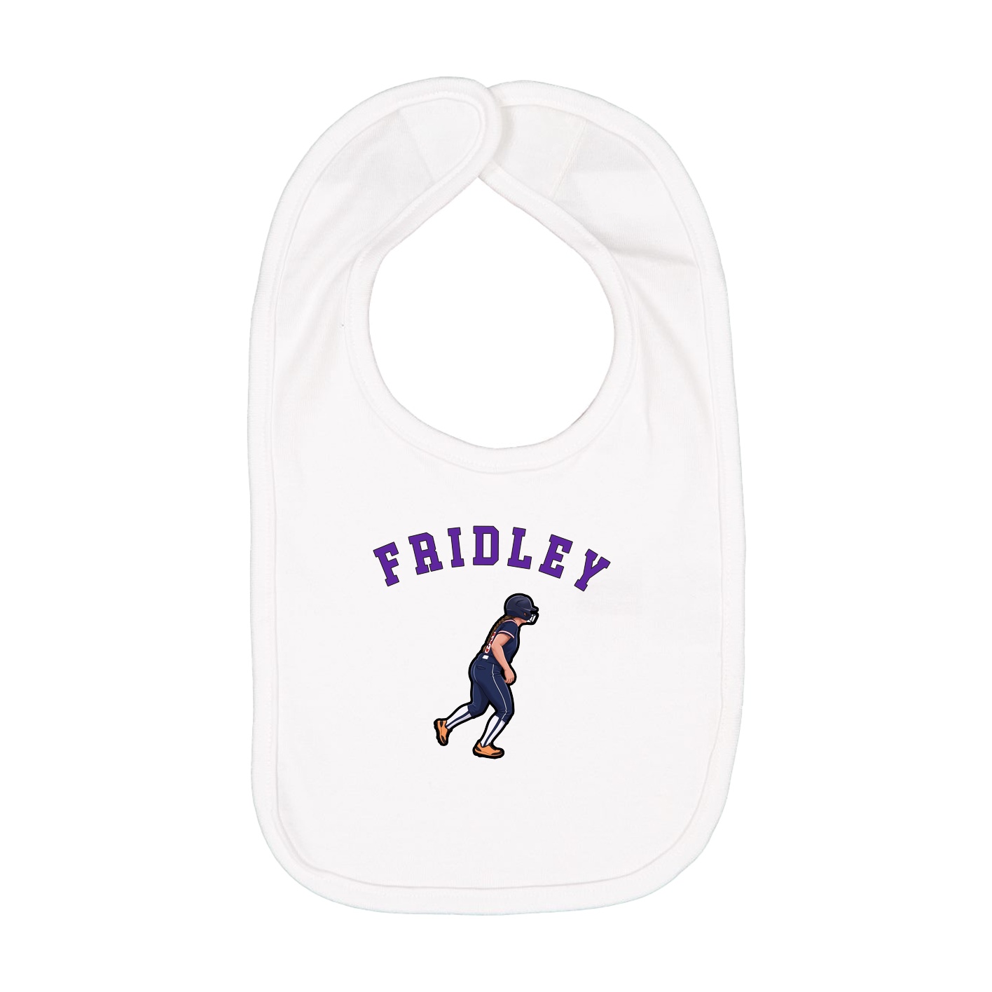 Infant Bib — Shirsey Arch in White