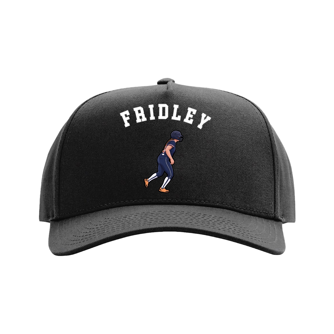 Full Fabric Five-Panel Champ Cap — Shirsey Arch in Black