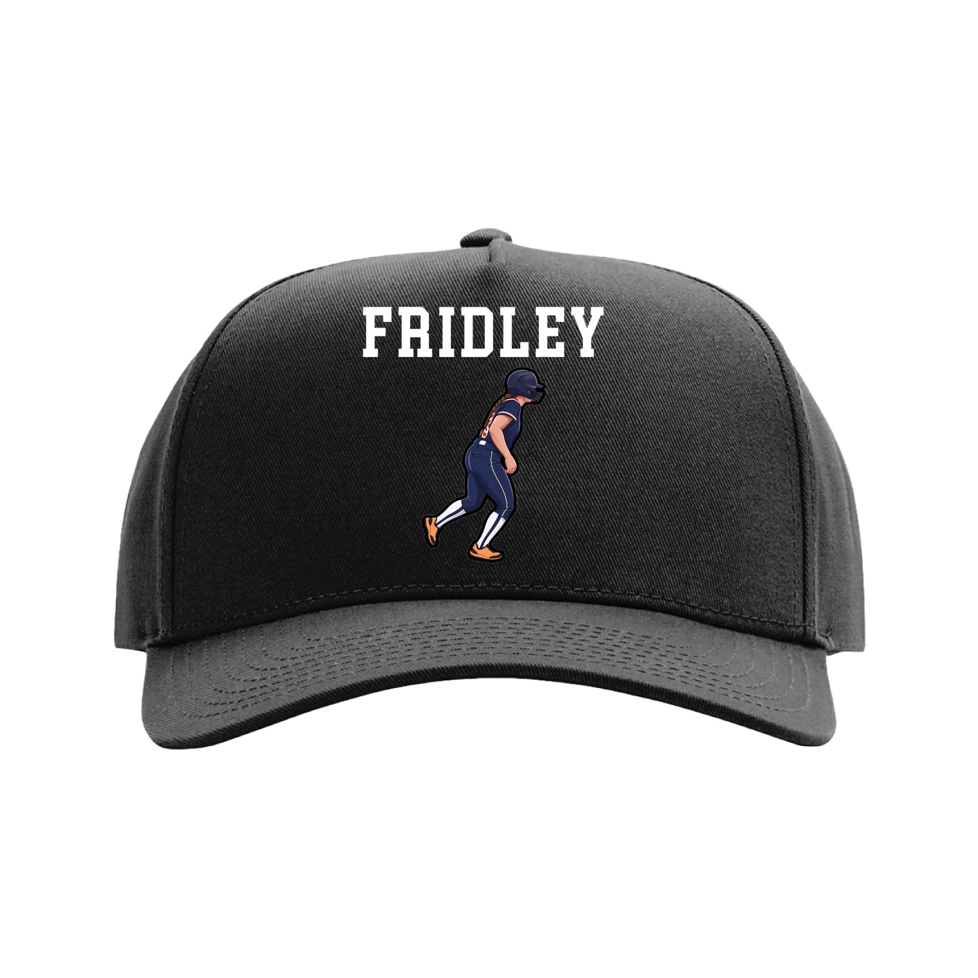 Full Fabric Five-Panel Champ Cap — Shirsey in Black