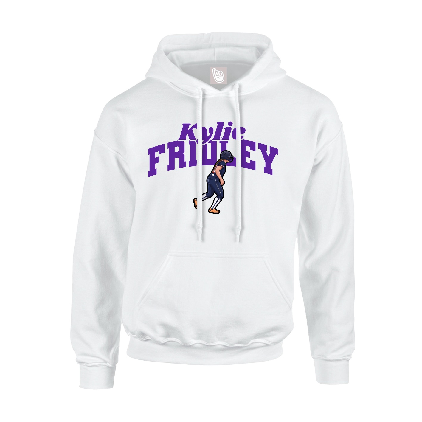 Youth Hoodie — Signature Arch in White