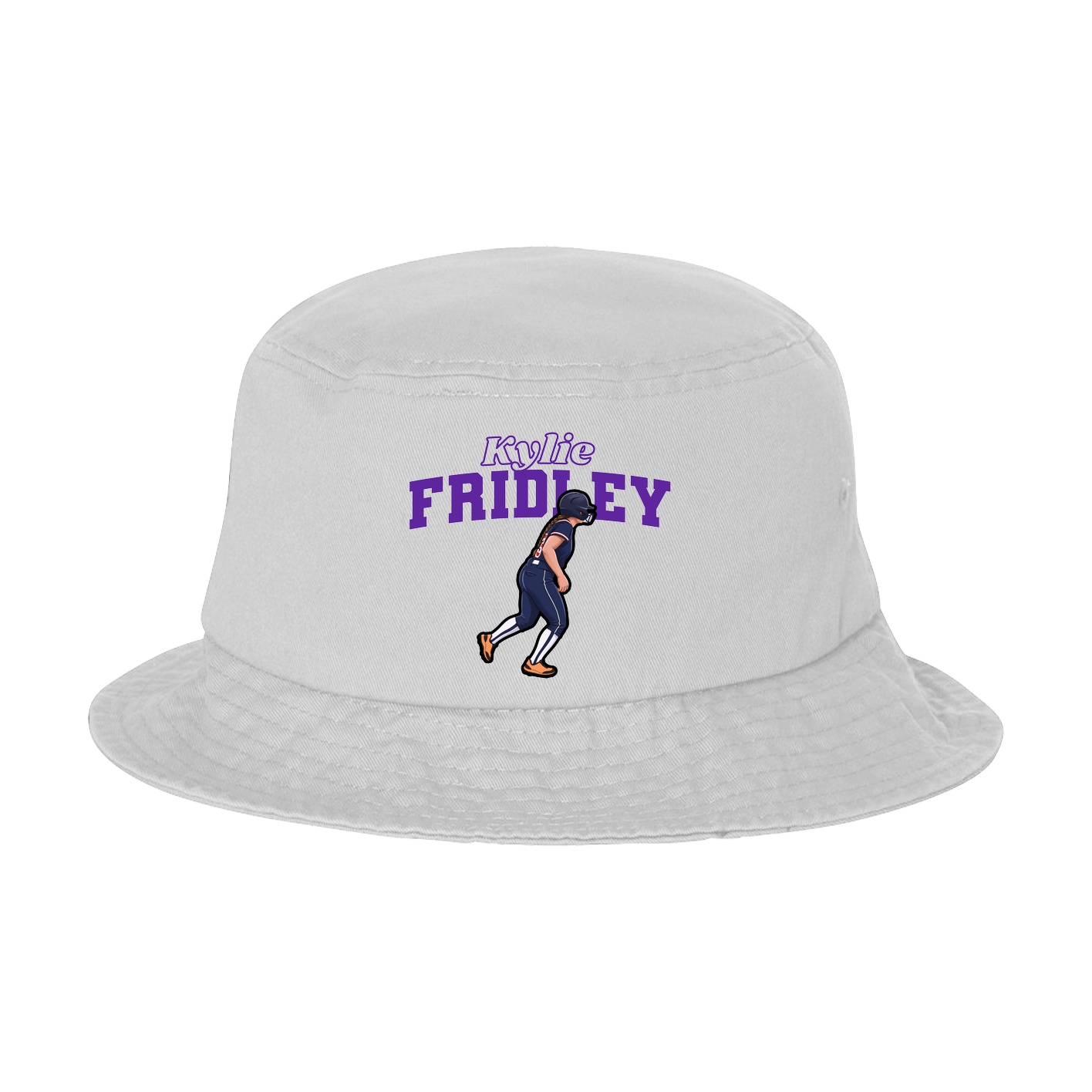 Bucket Cap — Name Arch in White