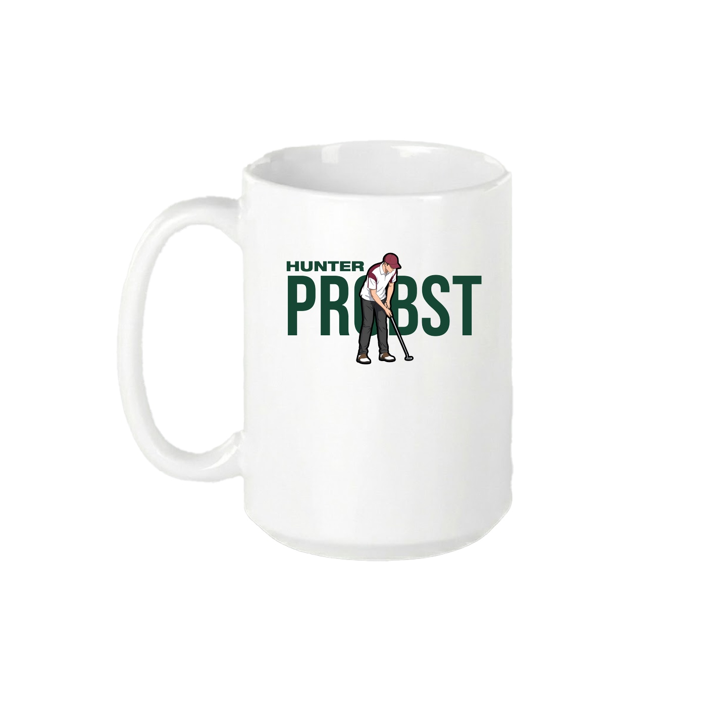 15oz Coffee Mug — Player Name in White
