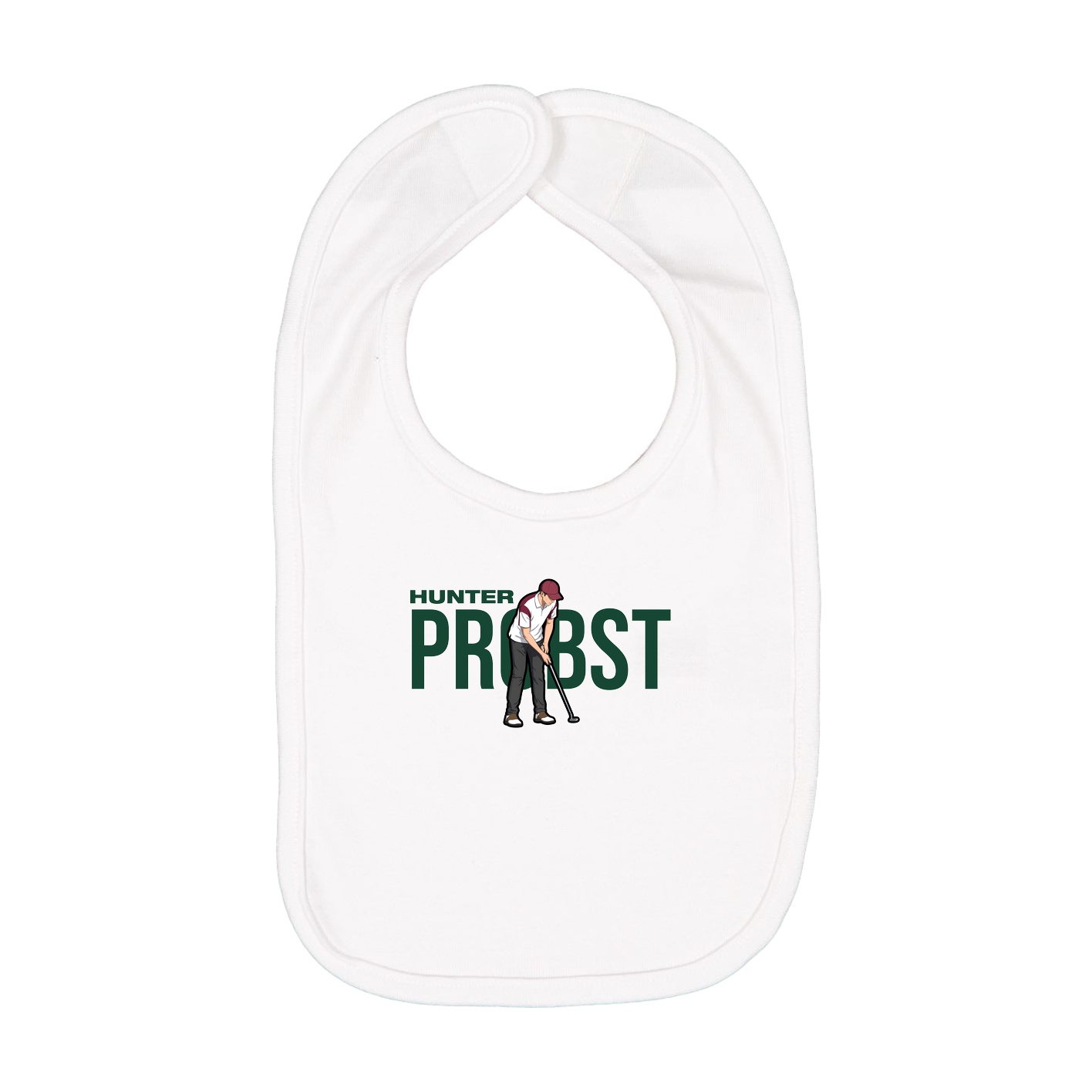Infant Bib — Player Name in White