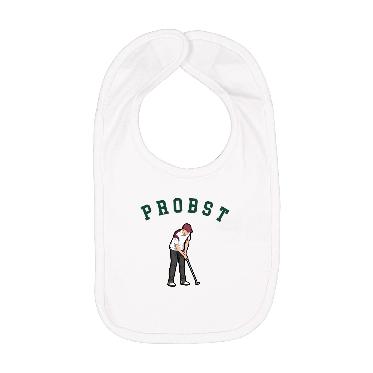 Infant Bib — Shirsey Arch in White