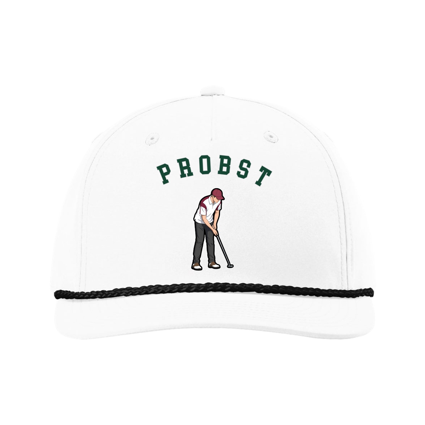 Five-Panel Classic Rope Cap — Shirsey Arch in White
