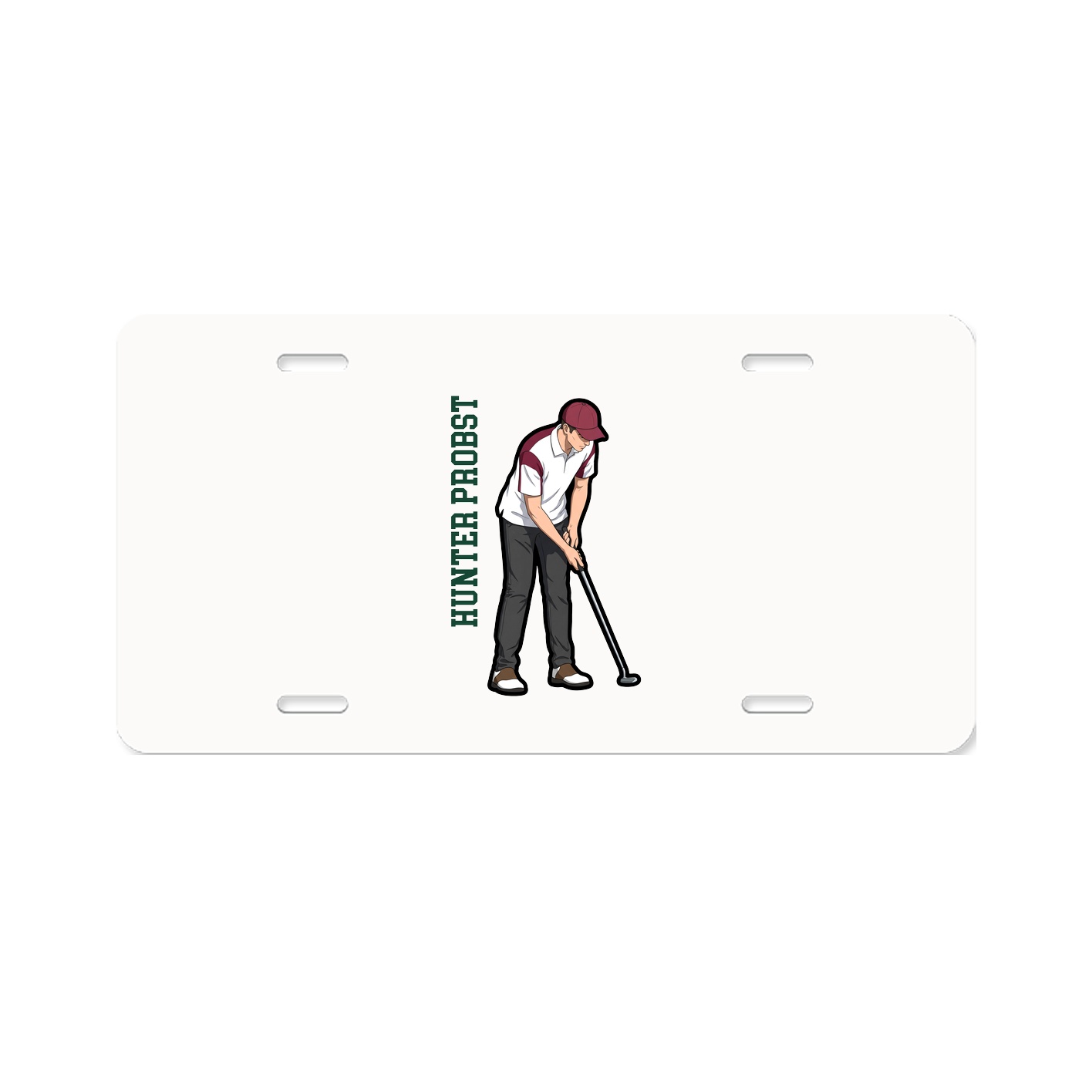 License Plate — Name Vertical in Classic