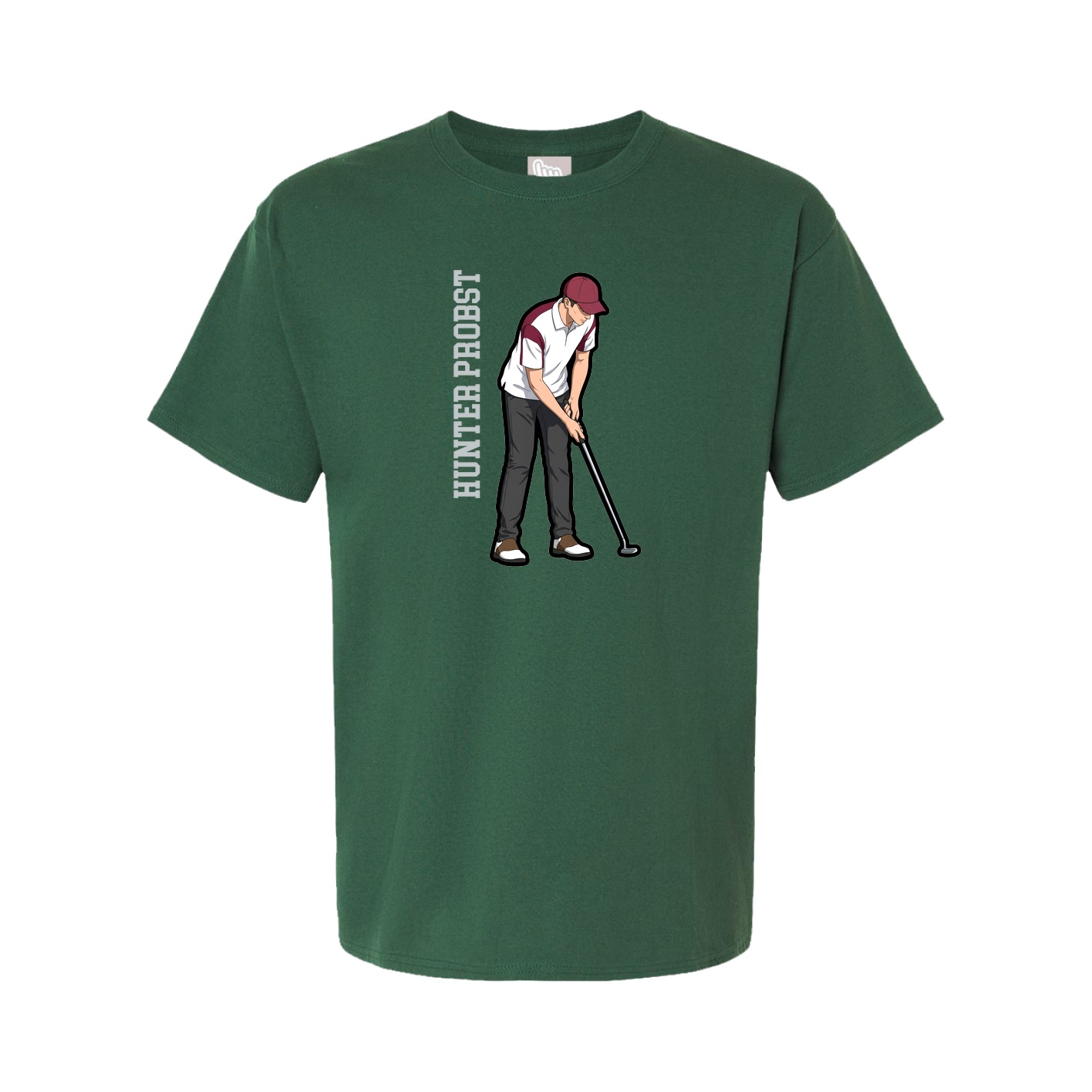 Tee — Name Vertical in Green