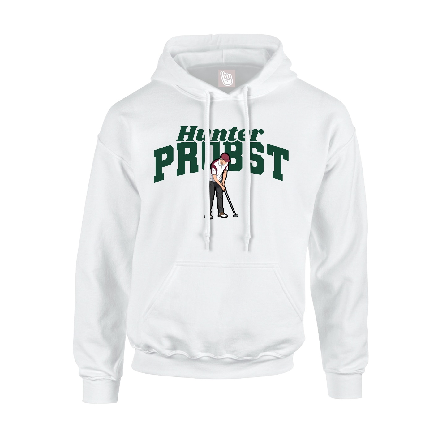 Hoodie — Signature Arch in White