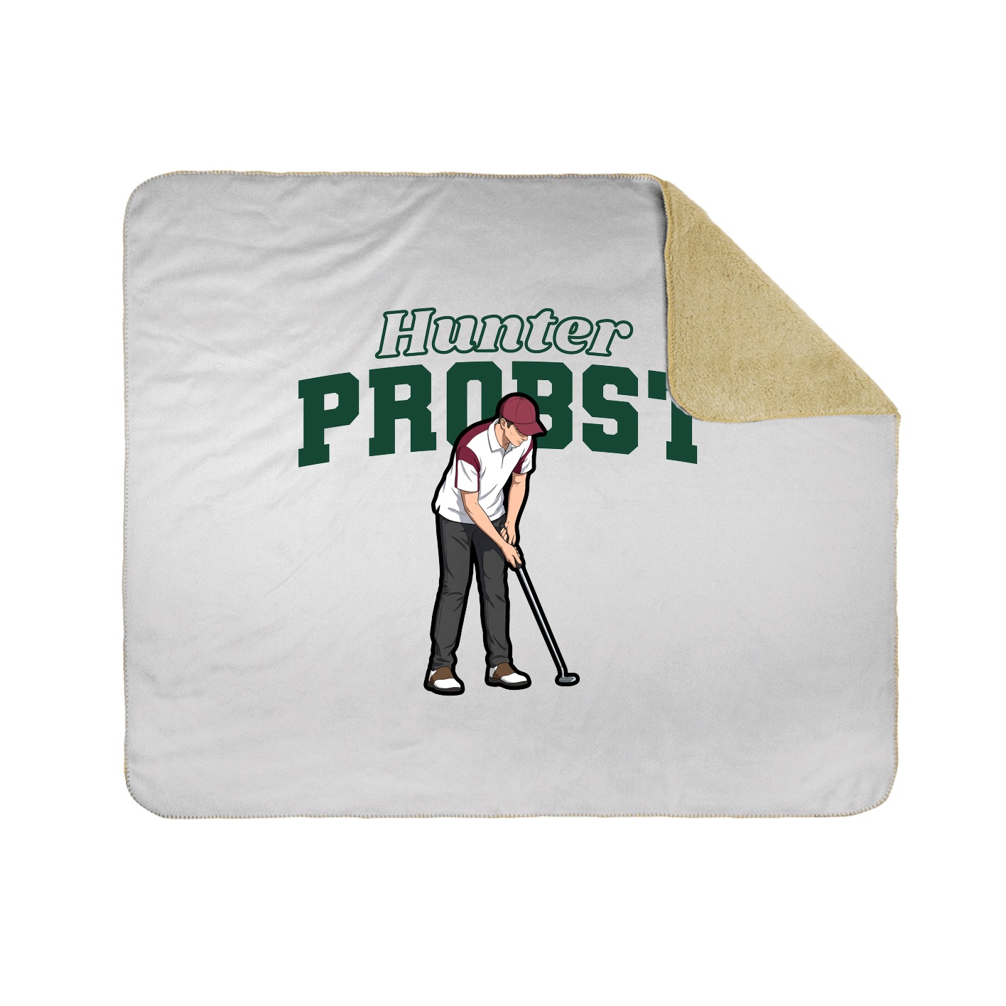 Throw Blanket — Name Arch in White