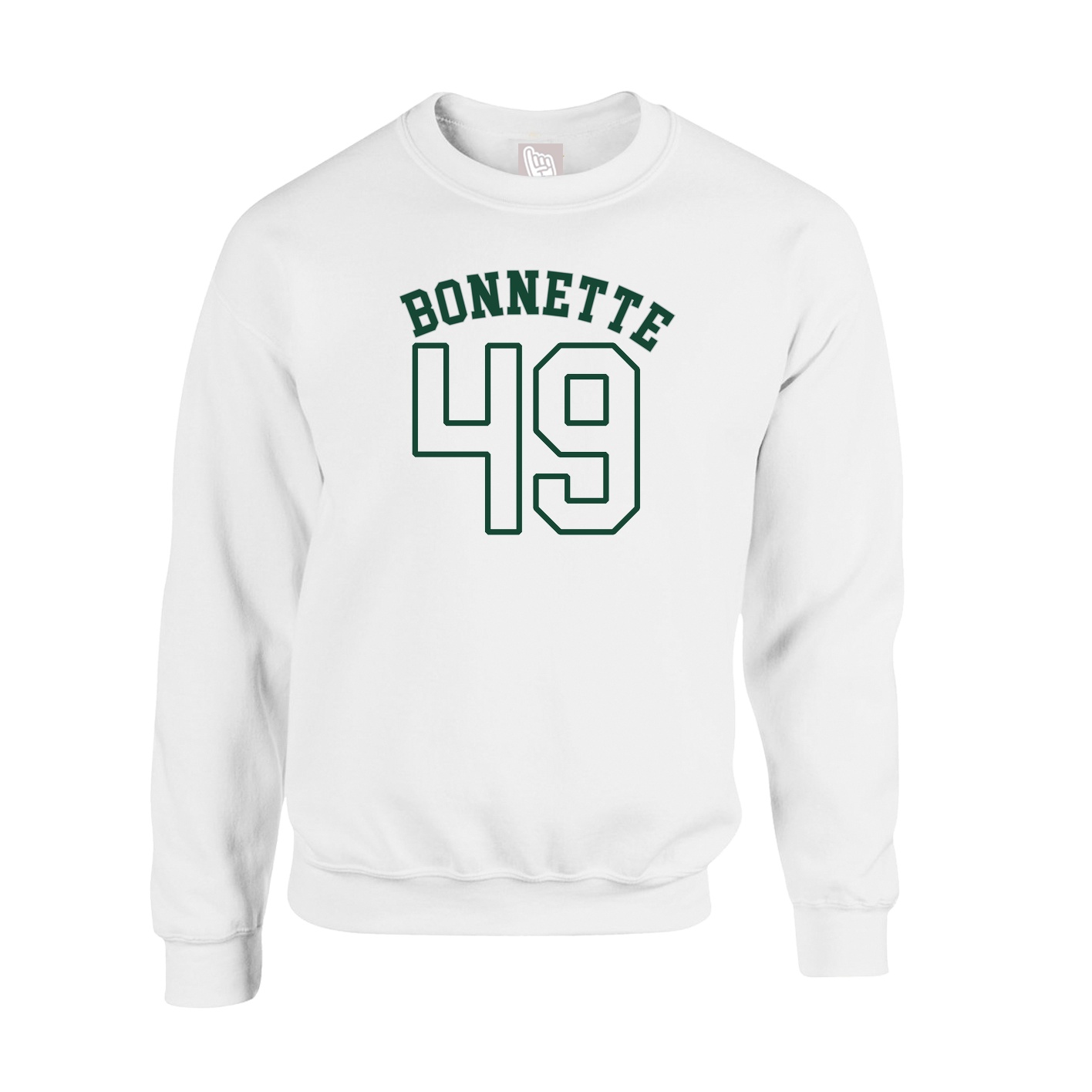 Fleece Crew — Shirsey Arch in White