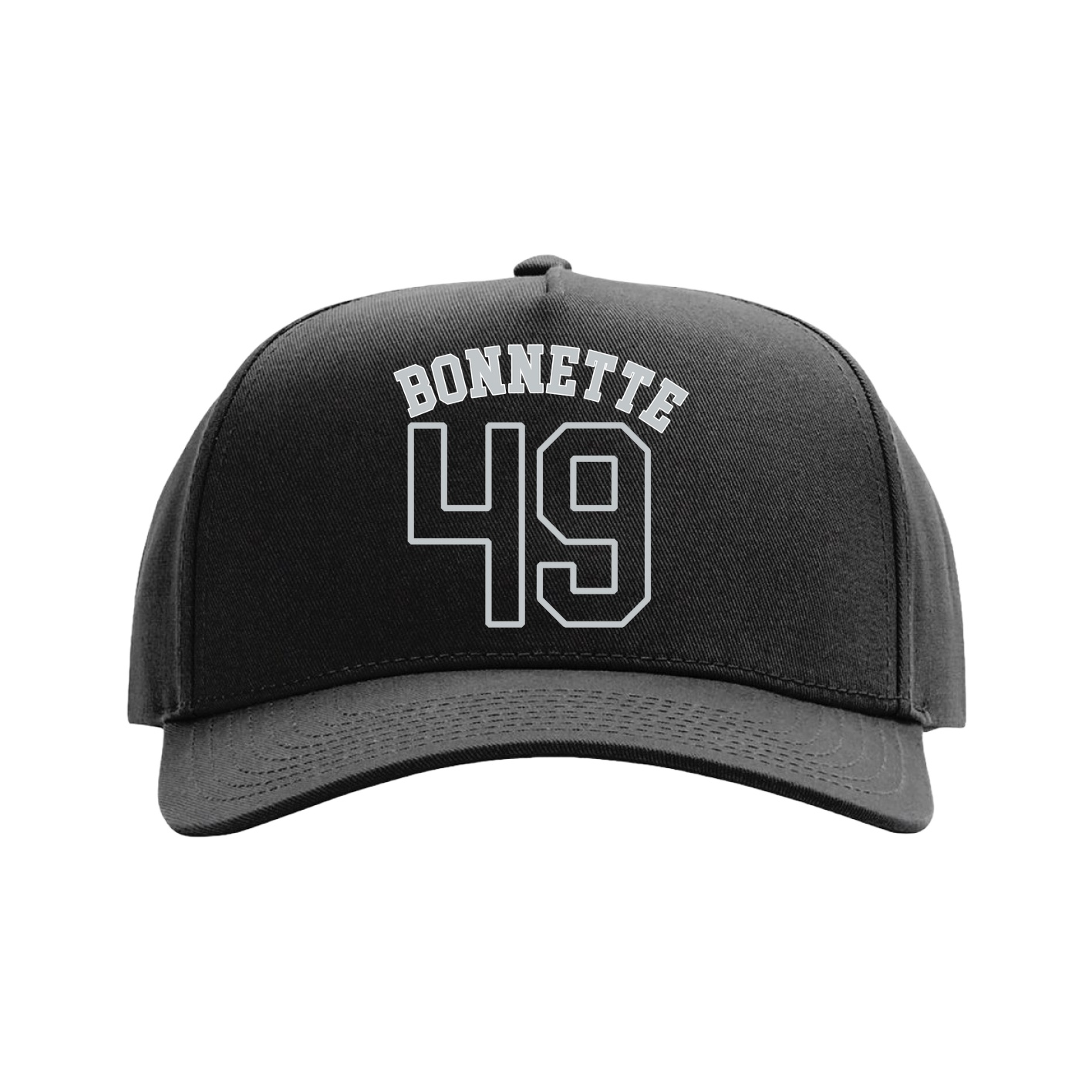 Full Fabric Five-Panel Champ Cap — Shirsey Arch in Black