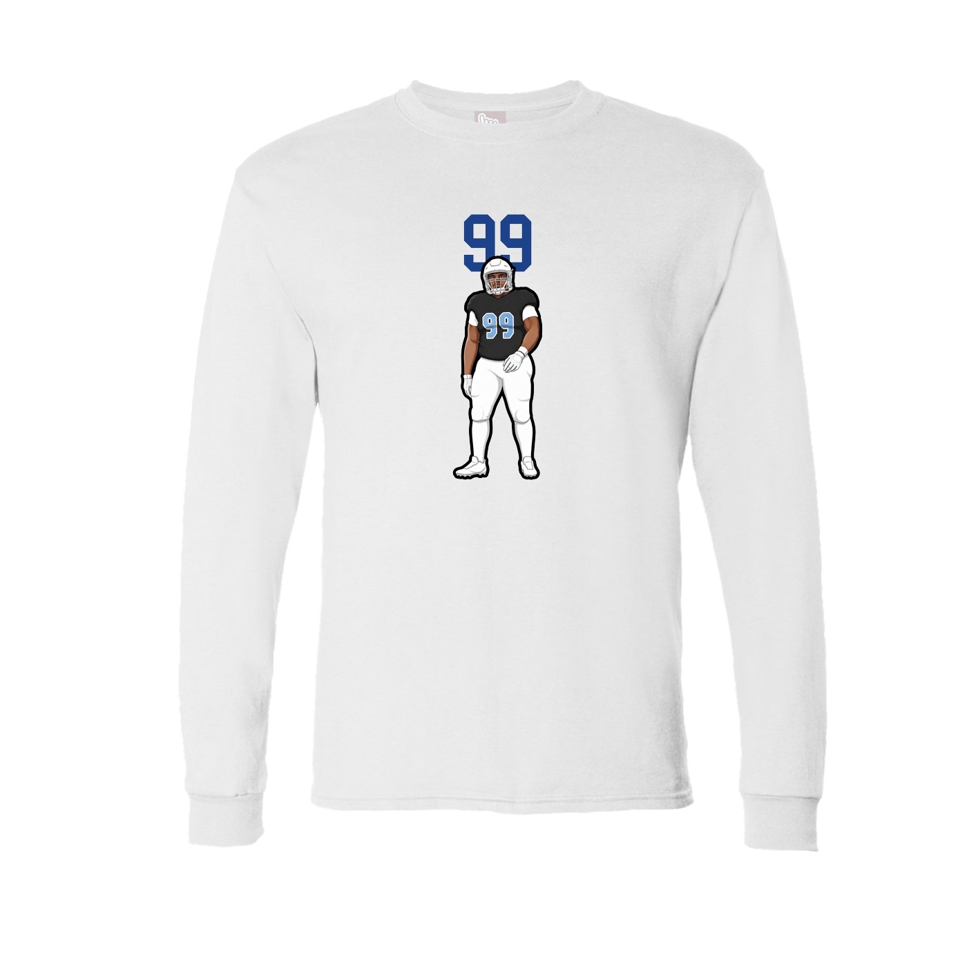 Long Sleeve Tee — Number Top in White