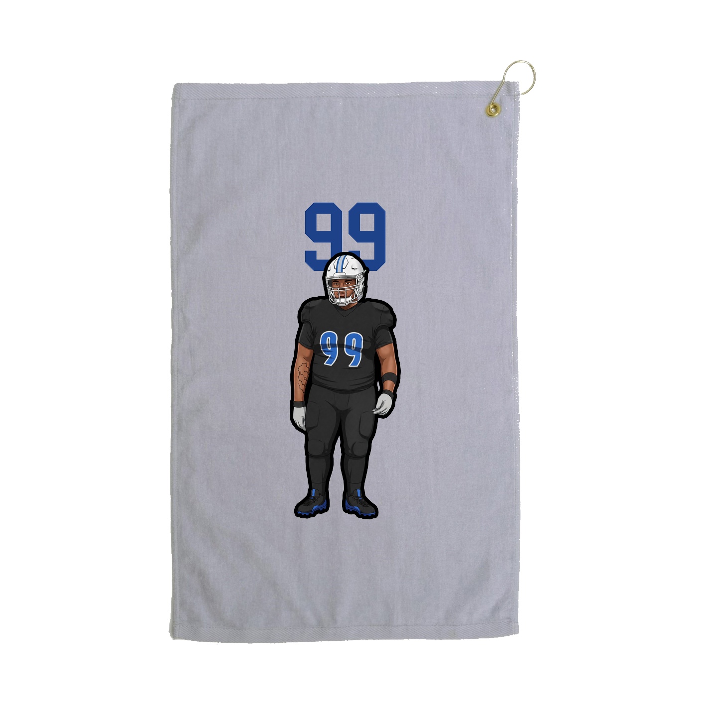 Golf Towel — Number Top in Grey