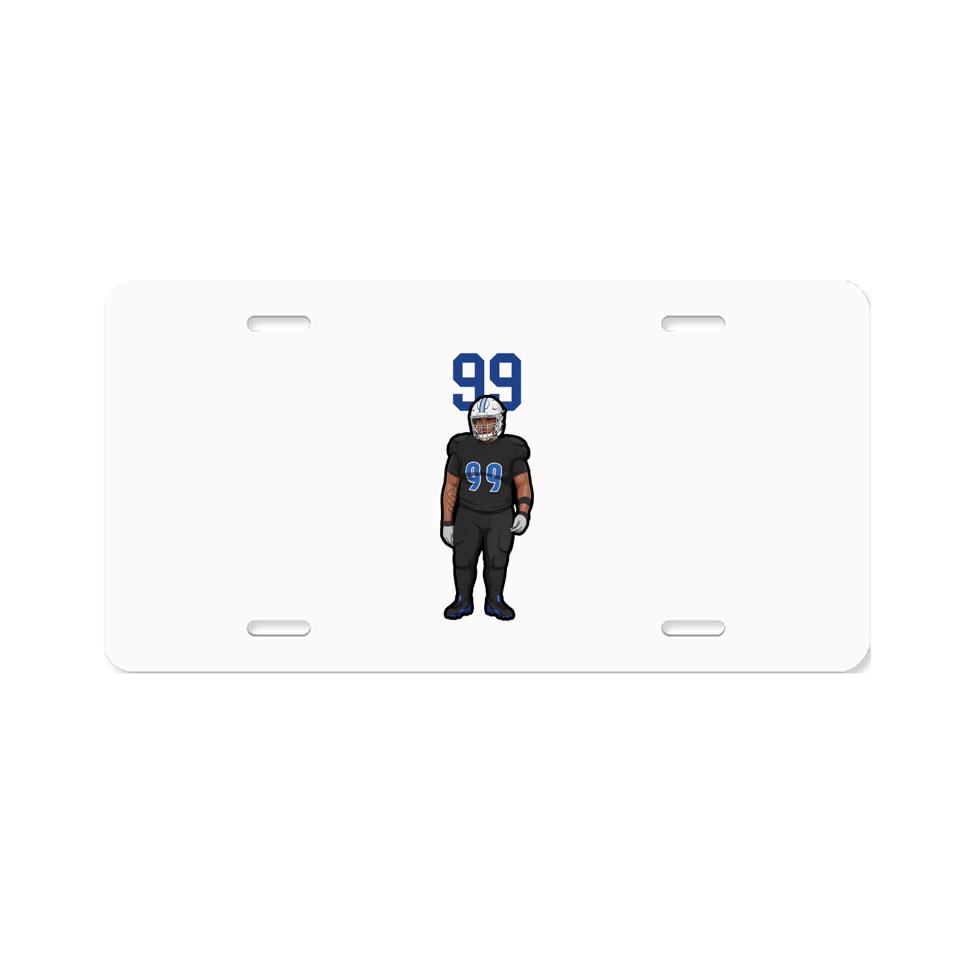 License Plate — Number Top in Classic