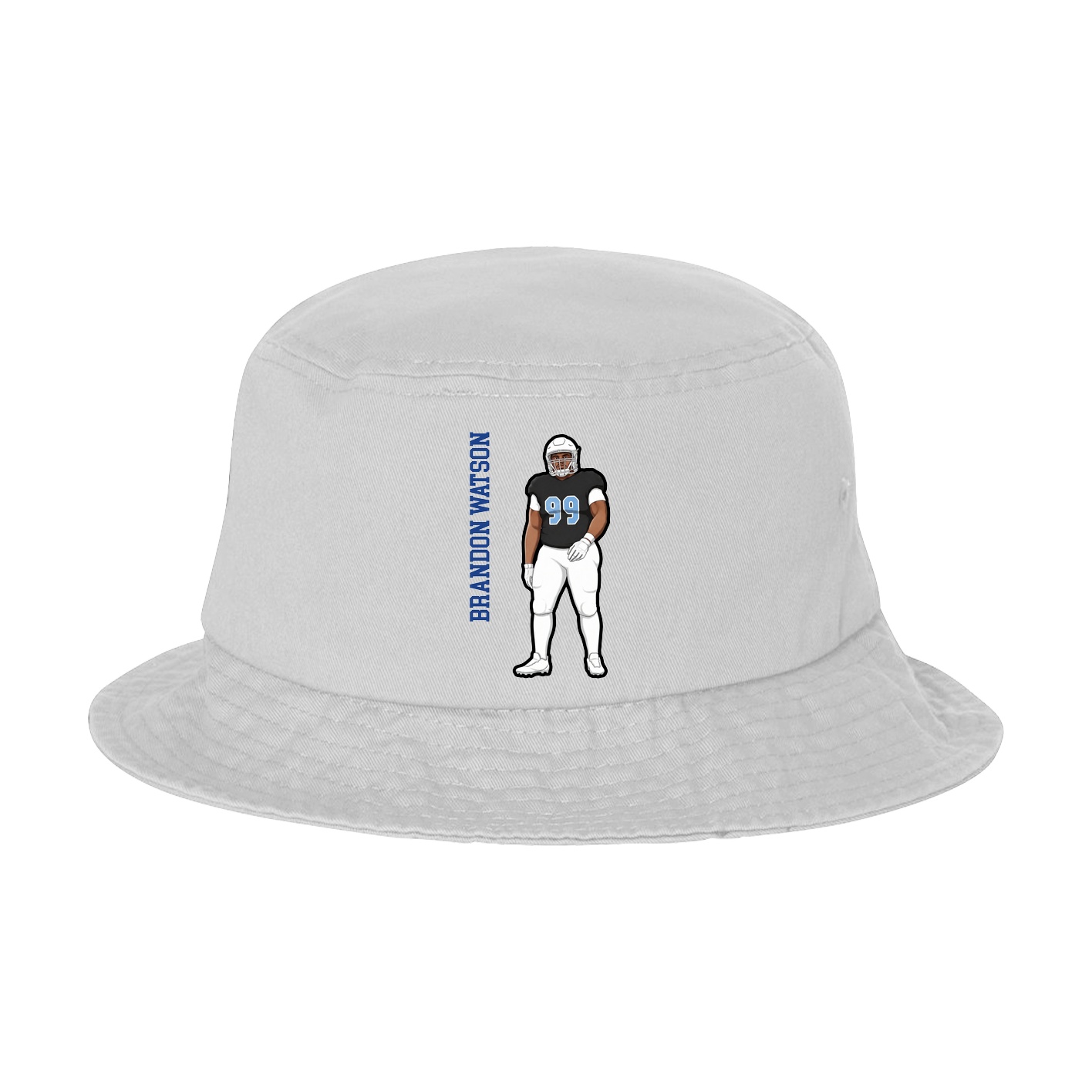 Bucket Cap — Name Vertical in White