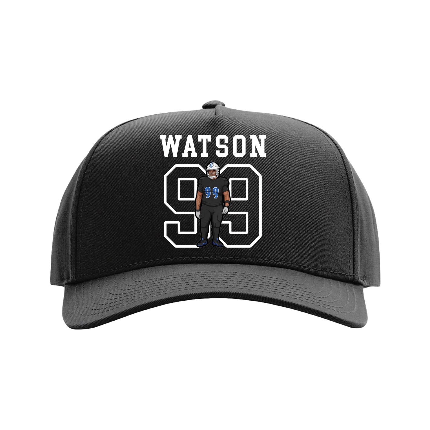 Full Fabric Five-Panel Champ Cap — Shirsey in Black