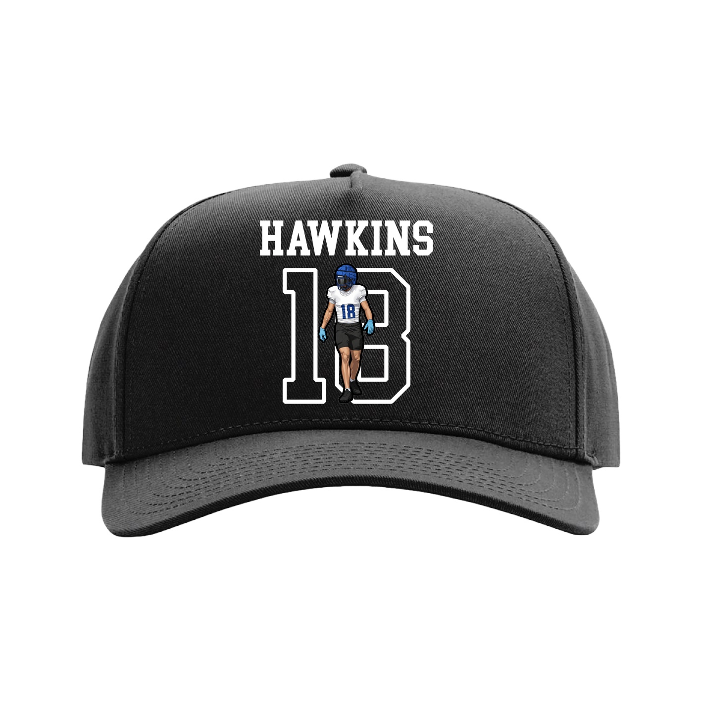 Full Fabric Five-Panel Champ Cap — Shirsey in Black