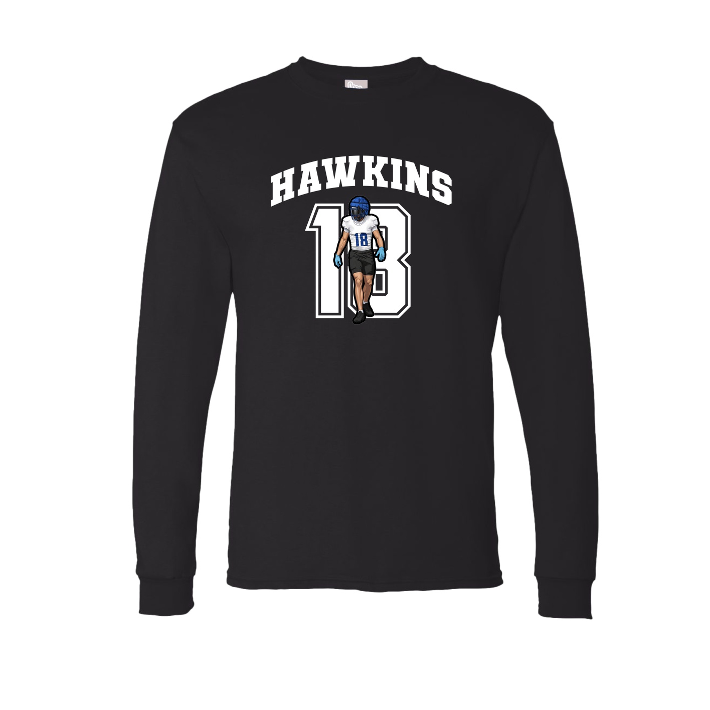 Long Sleeve Tee — Number in Black