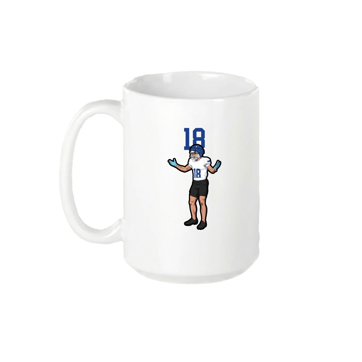 15oz Coffee Mug — Number Top in White