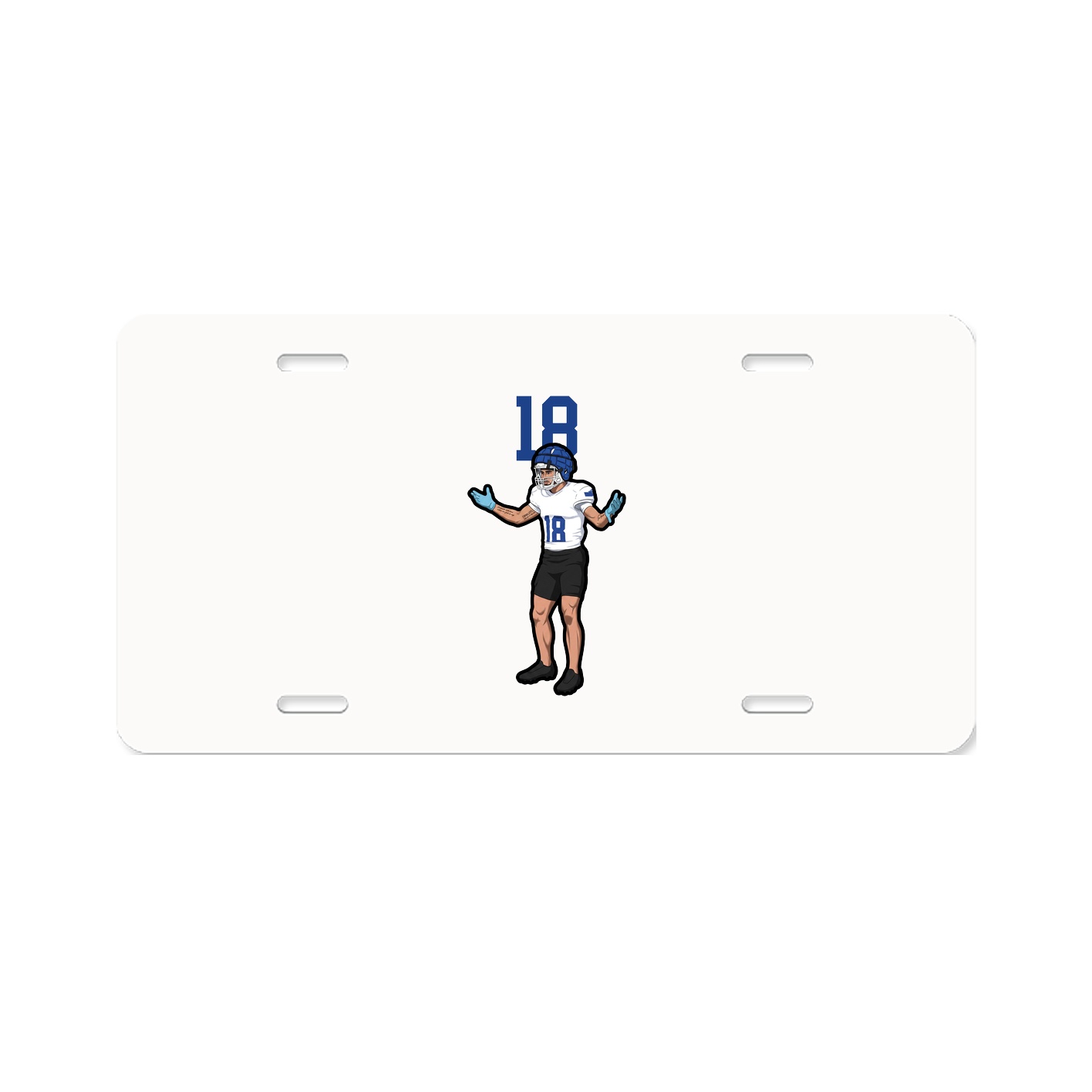 License Plate — Number Top in Classic