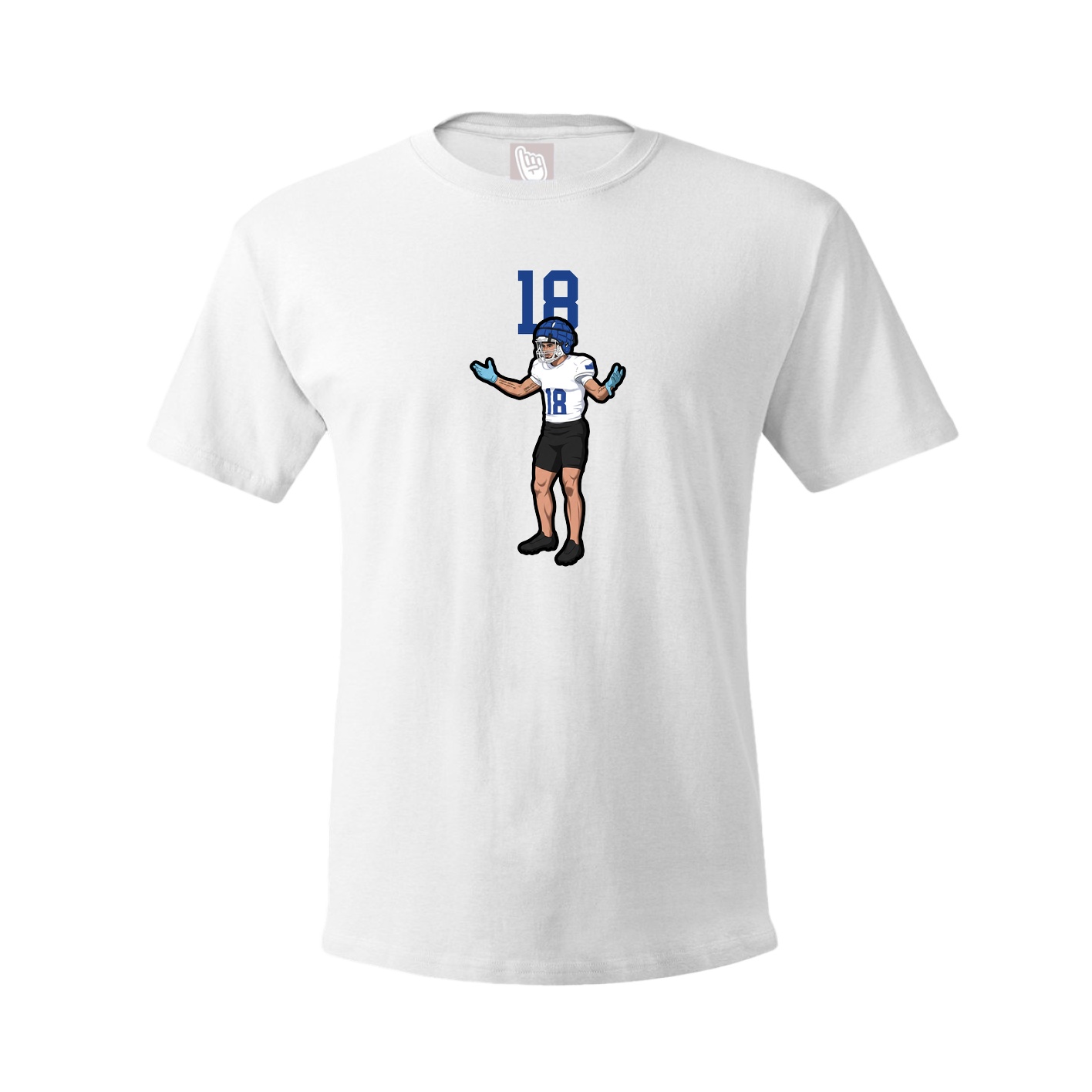 Youth Tee — Number Top in White