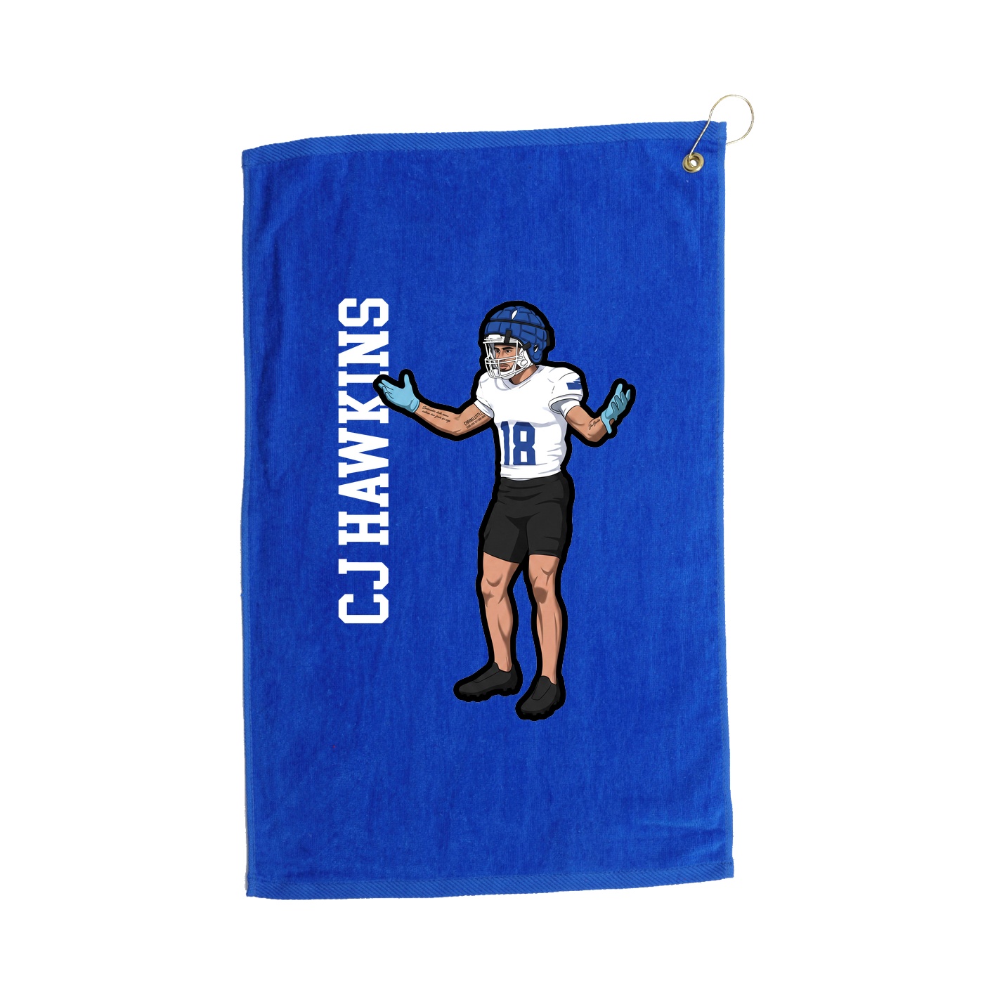 Golf Towel — Name Vertical in Royal
