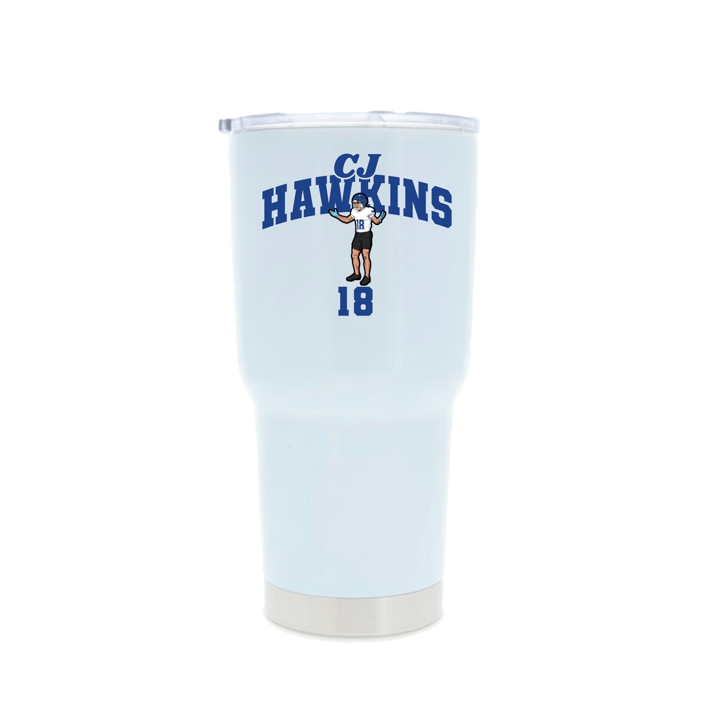 30oz Stainless Steel Tumbler — Signature Arch in White