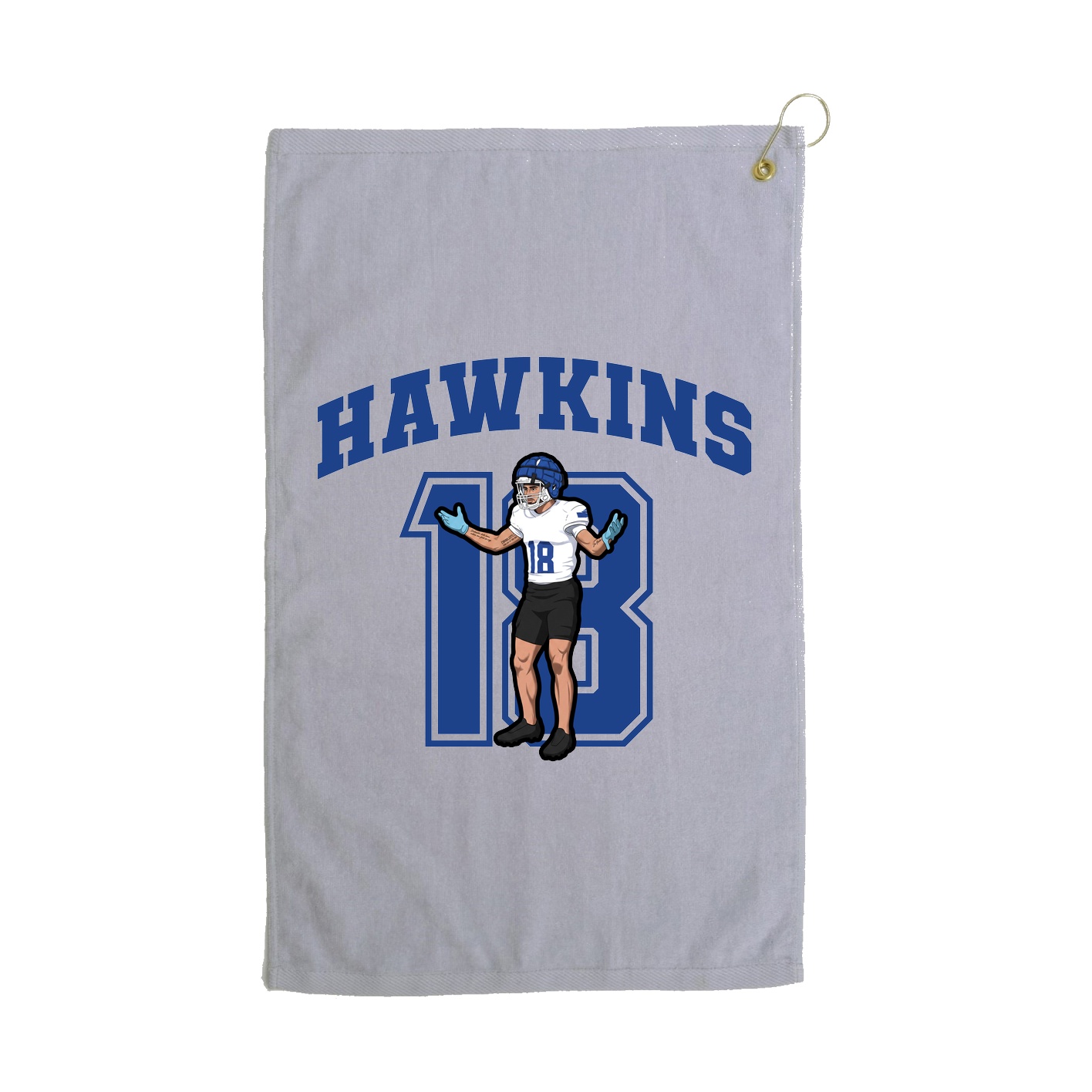 Golf Towel — Number in Grey