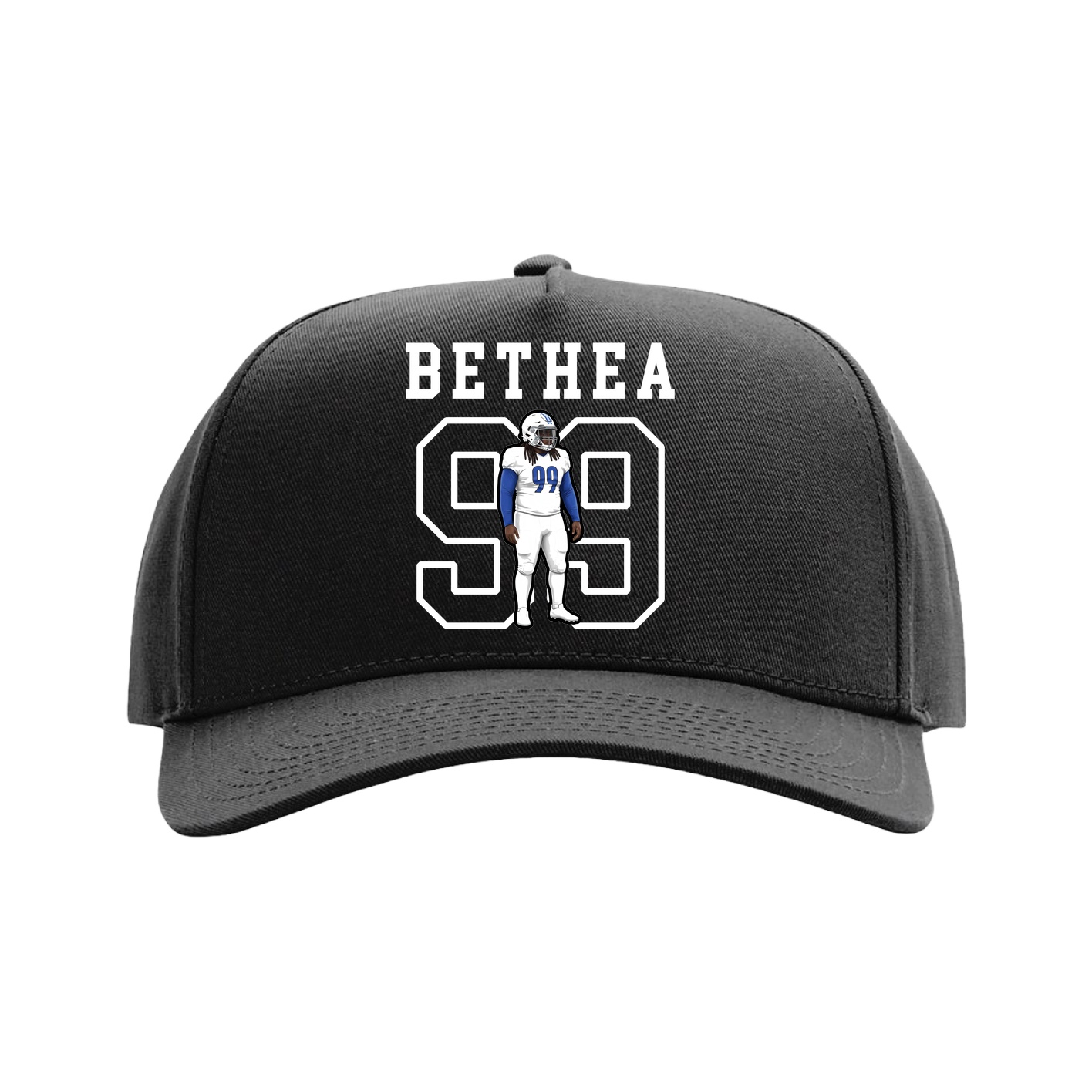 Full Fabric Five-Panel Champ Cap — Shirsey in Black