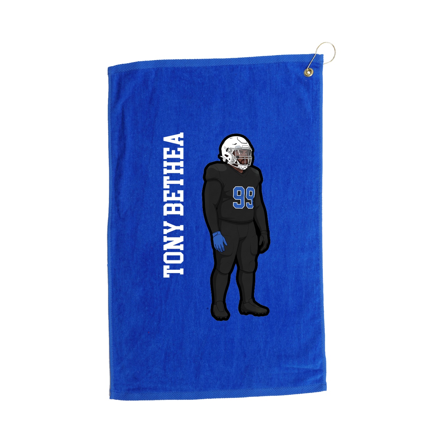 Golf Towel — Name Vertical in Royal