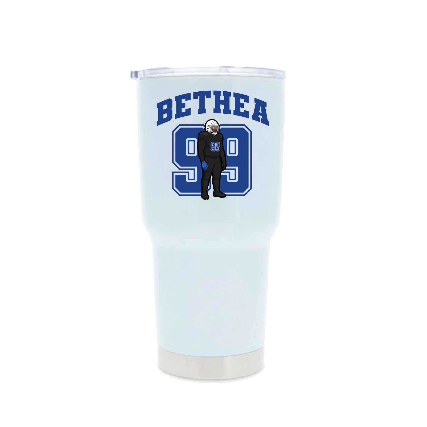 30oz Stainless Steel Tumbler — Number in White