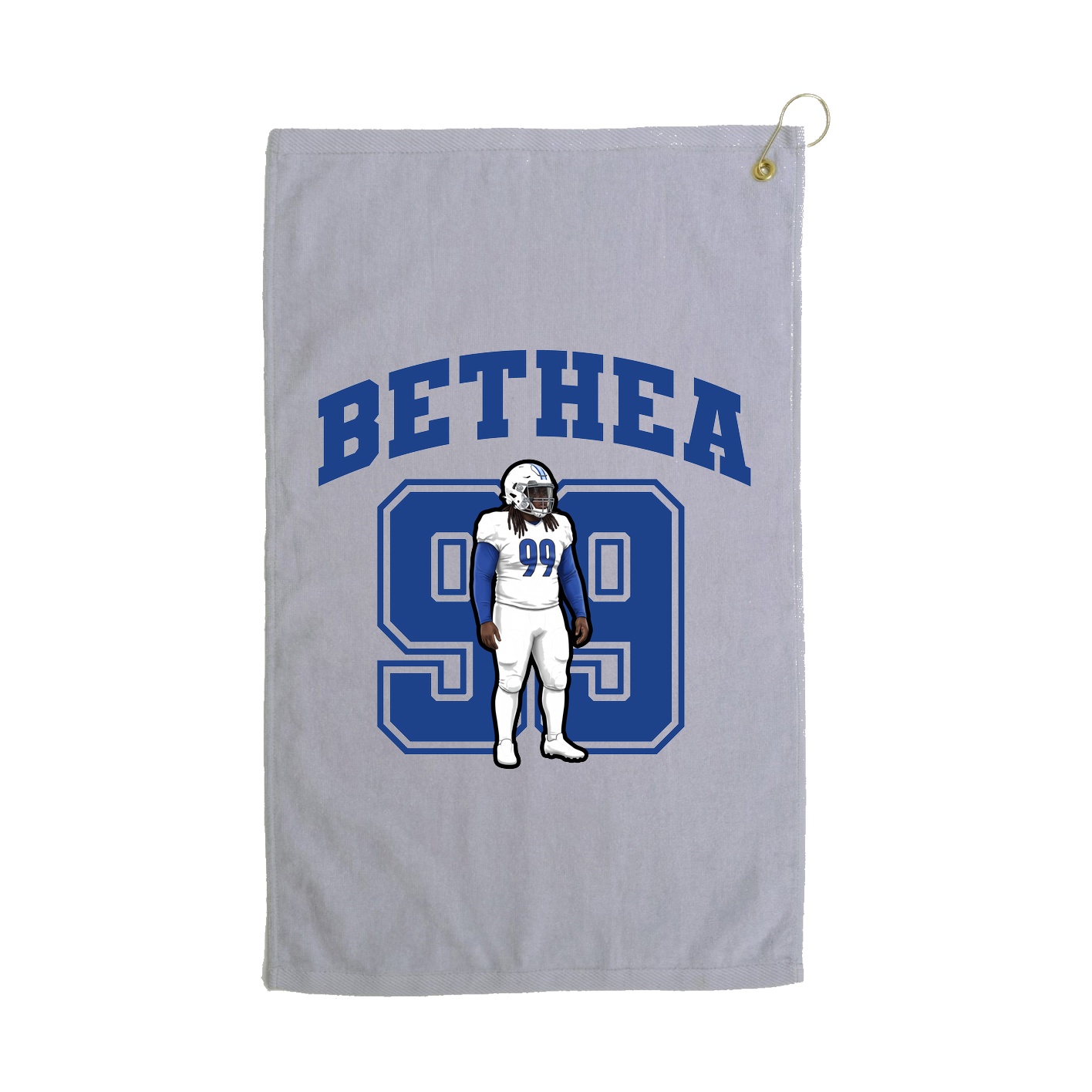Golf Towel — Number in Grey