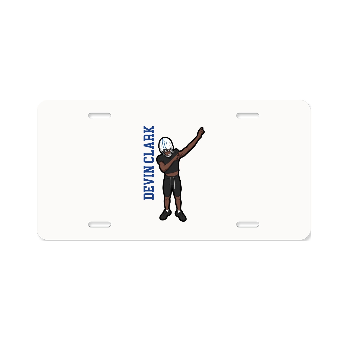License Plate — Name Vertical in Classic