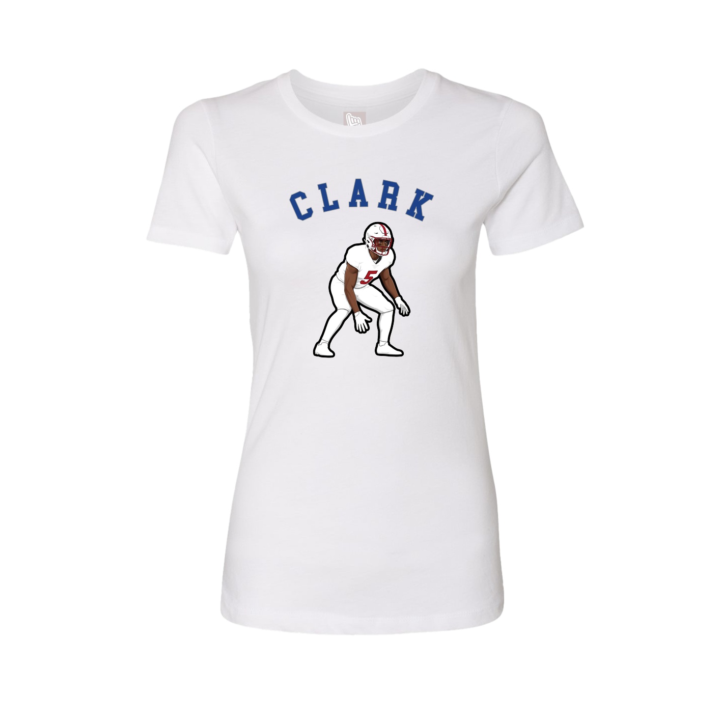 Fitted Women's Tee — Shirsey Arch in White